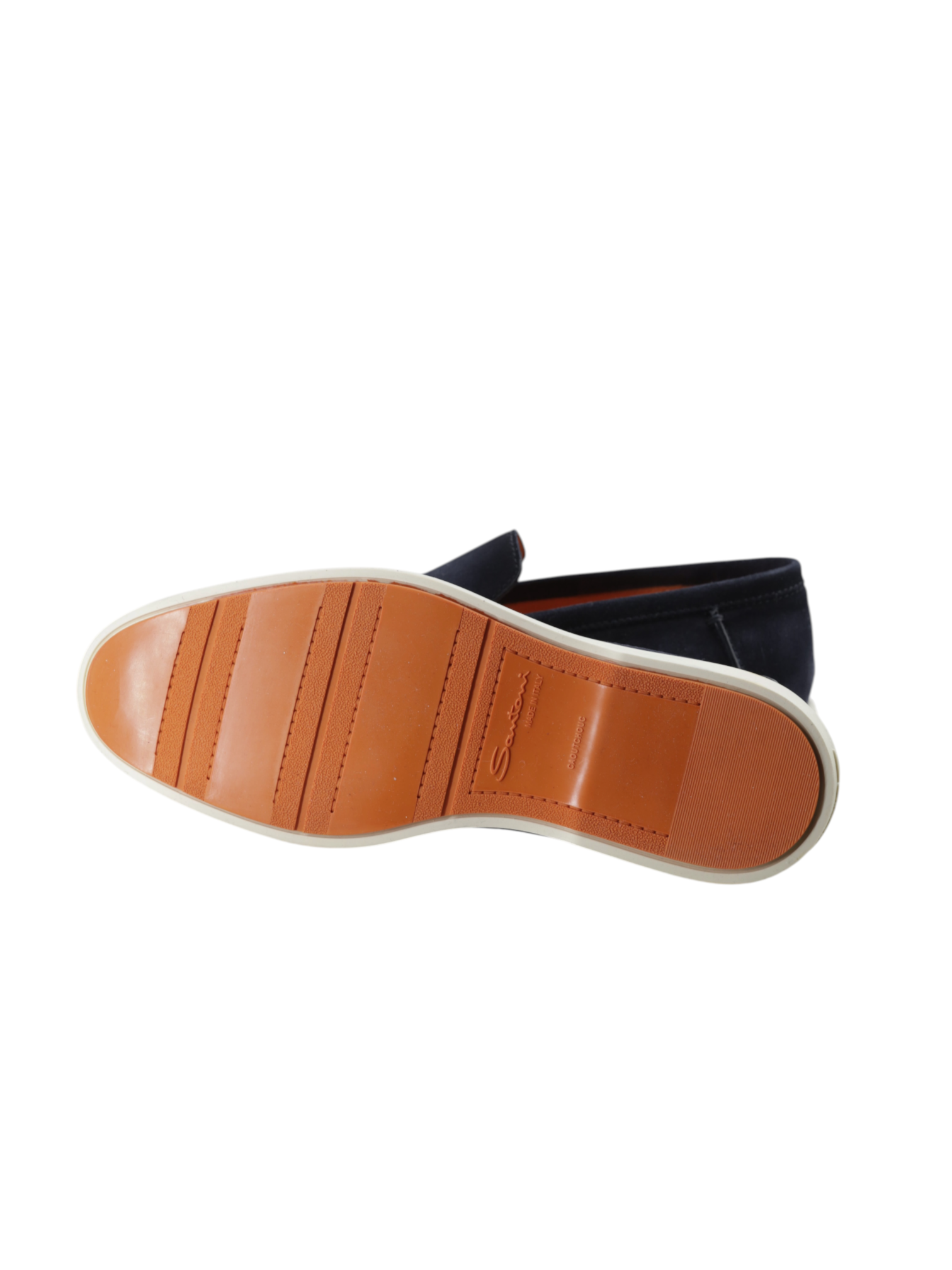 Santoni Navy Suede Botanist Summer Loafer