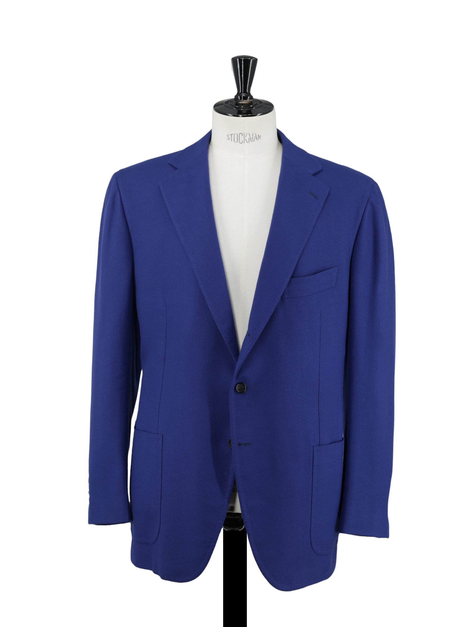 Cesare Attolini Cobalt Blue Wool, Lambswool & Silk Plain-Weave Jacket