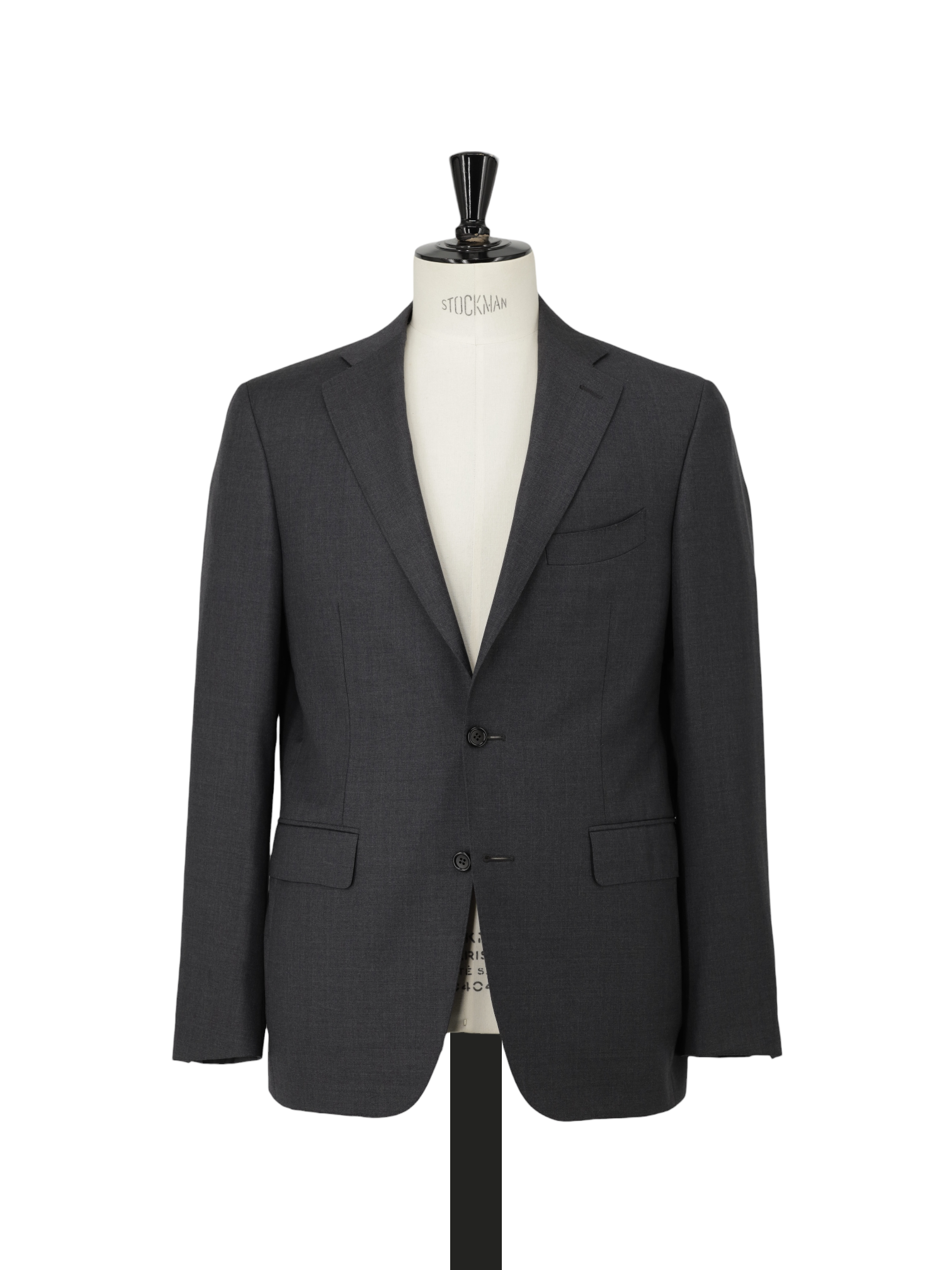 Canali Charcoal Fine-Wool Essential Twill Jacket