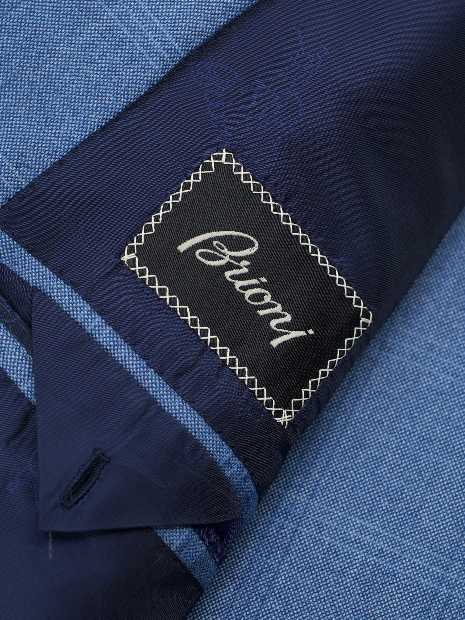 Brioni Light Blue Fine-Wool Windowpane Palatino Jacket