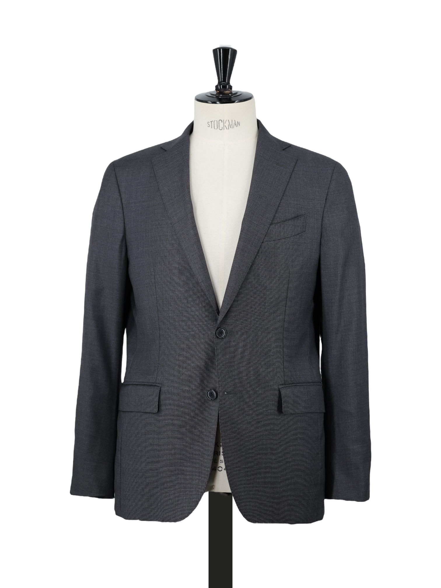 Lardini Grey Wool Timeless Sharkskin Suit