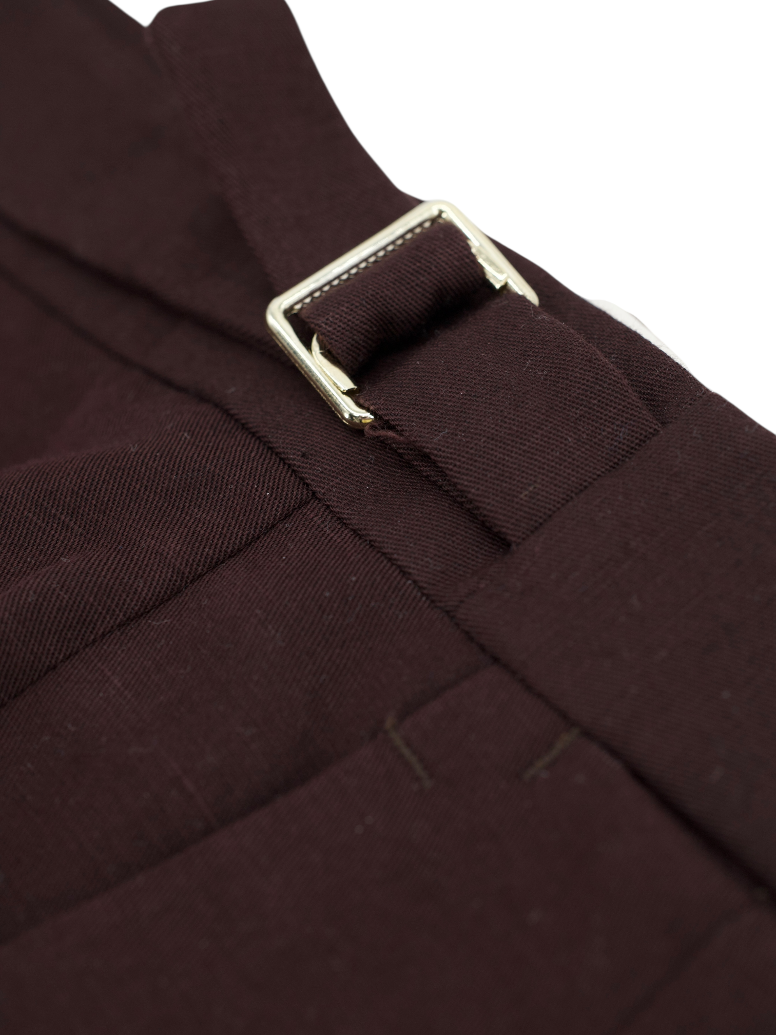 Briglia Chocolate Brown Pure-Linen Double Pleated Sartorial Shorts