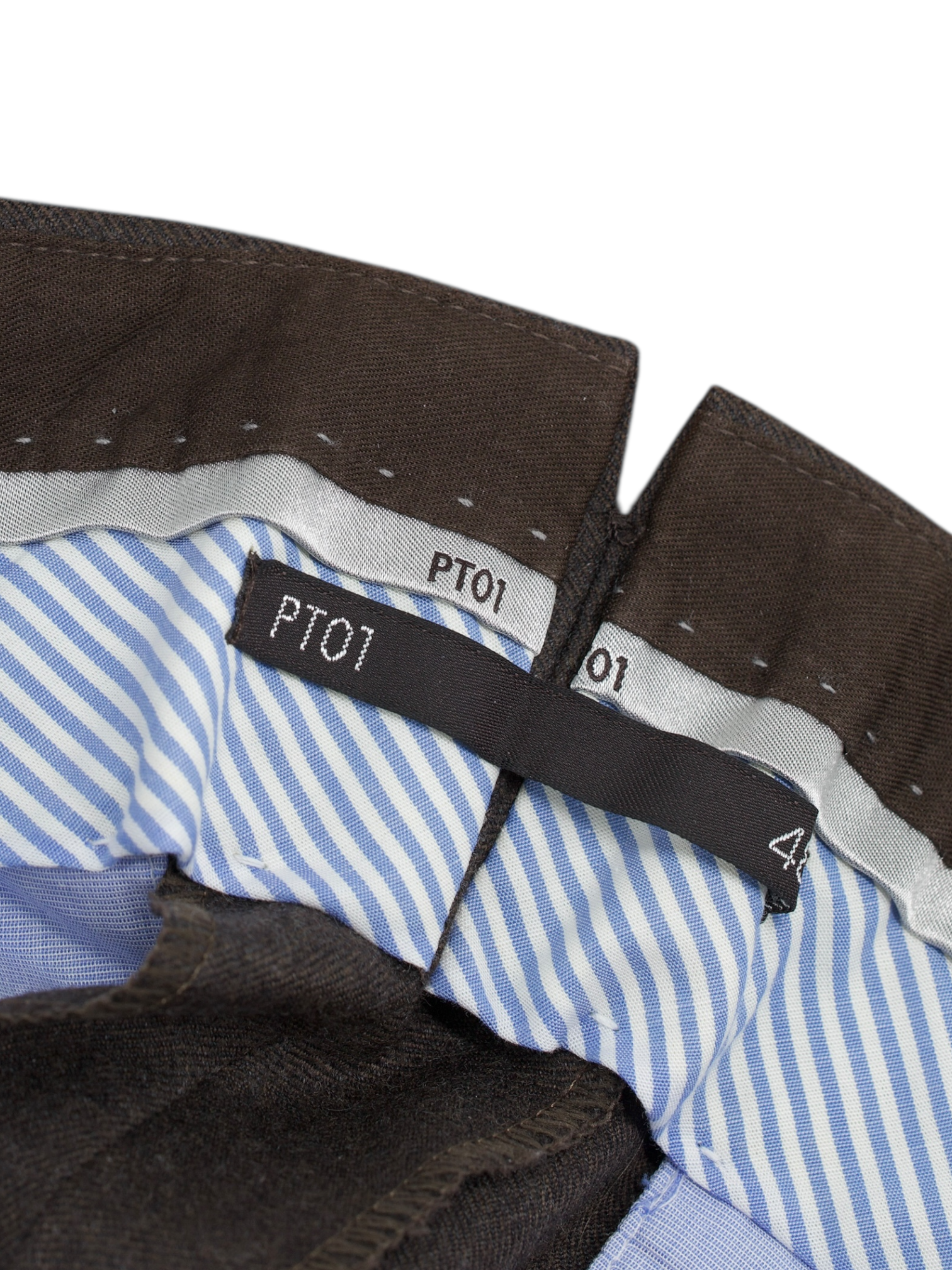 PT01 Chocolate Brown Wool-Flannel Winter Trousers