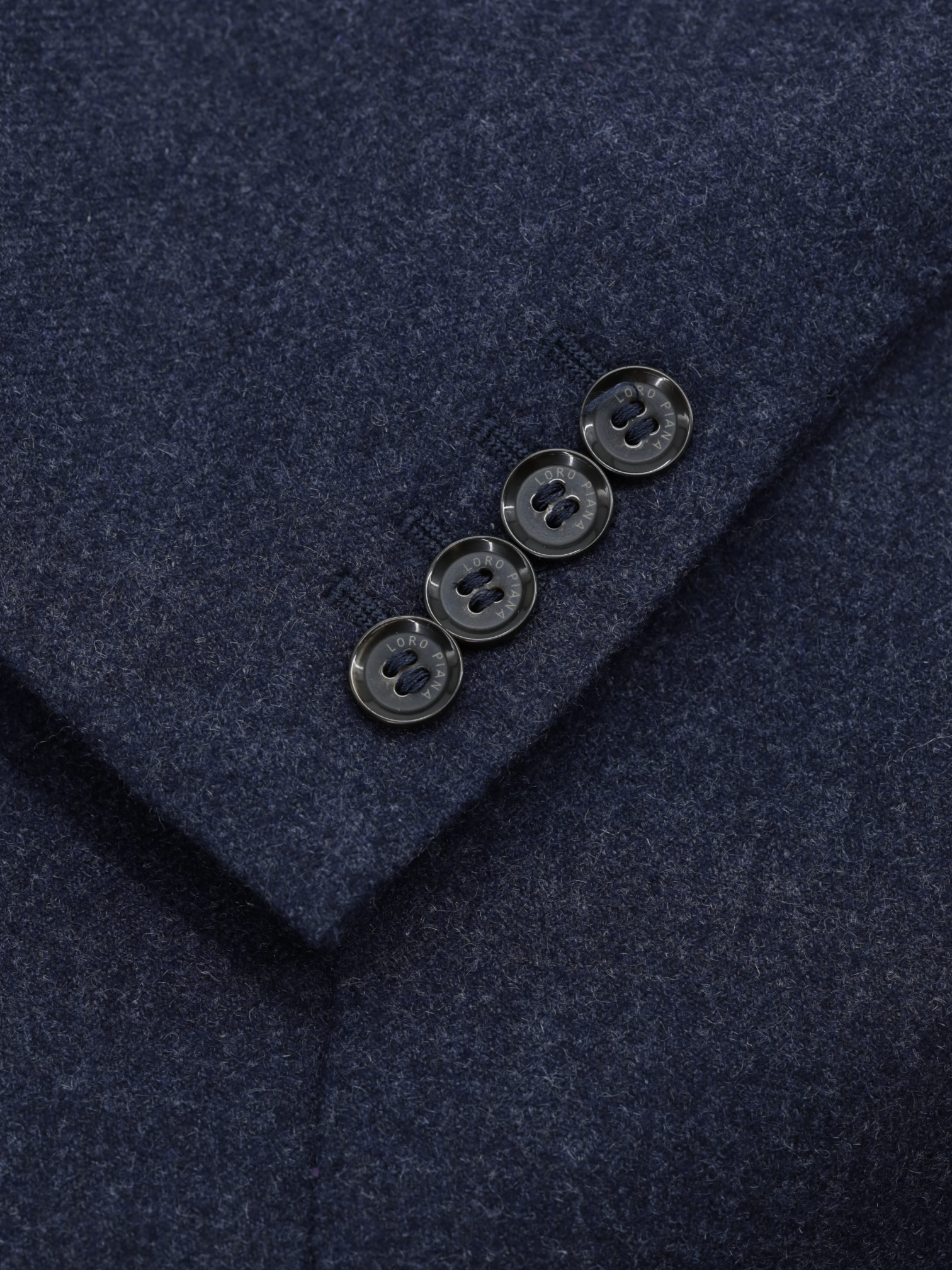 Loro Piana Dark Blue Cashmere, Mohair & Silk Sartorial Rain-System Jacket