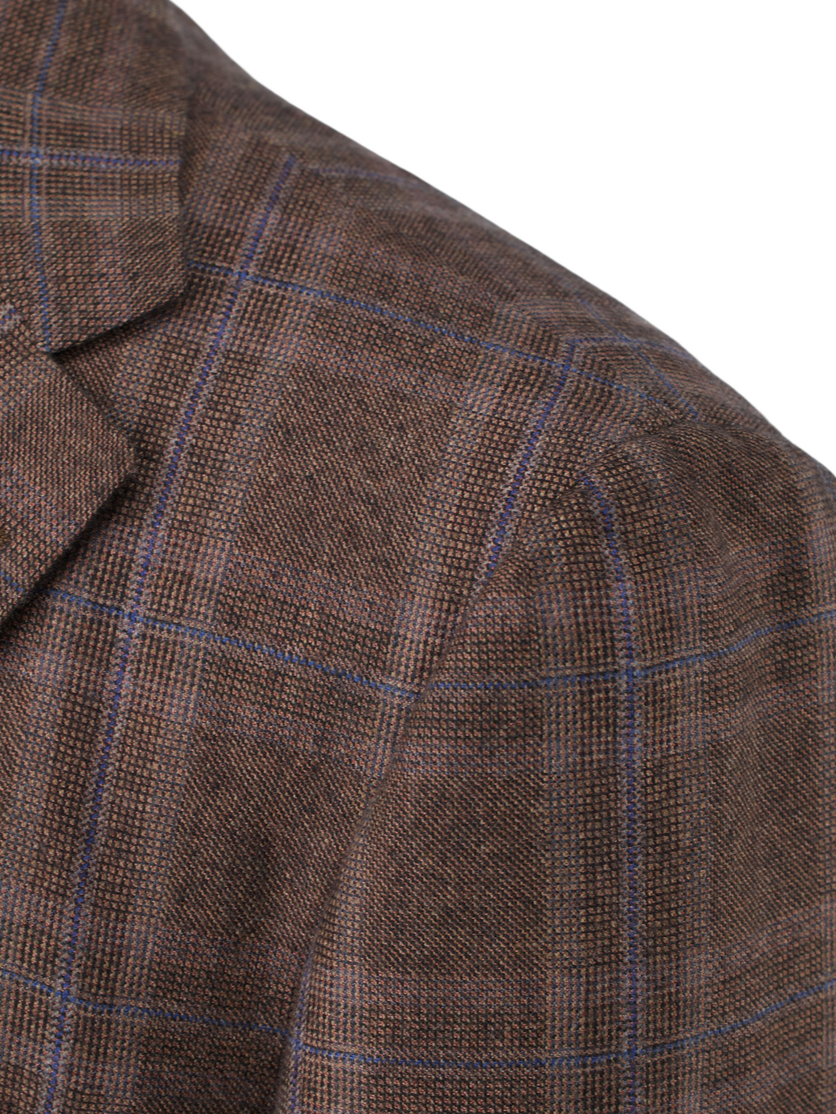 Kiton Brown & Blue Pure Cashmere Windowpane Winter Jacket