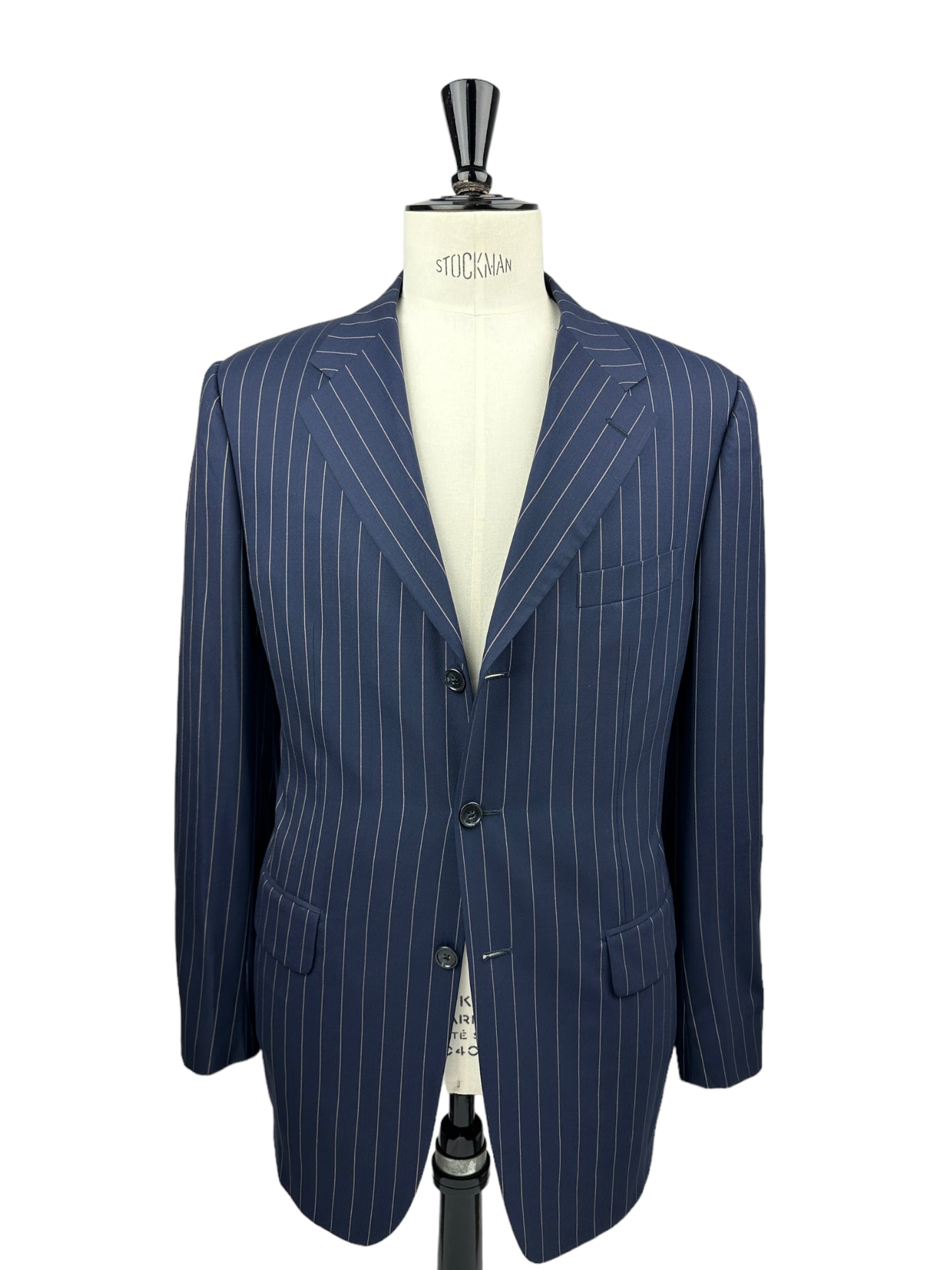 Corneliani blauw Super 150's krijtstreeppak