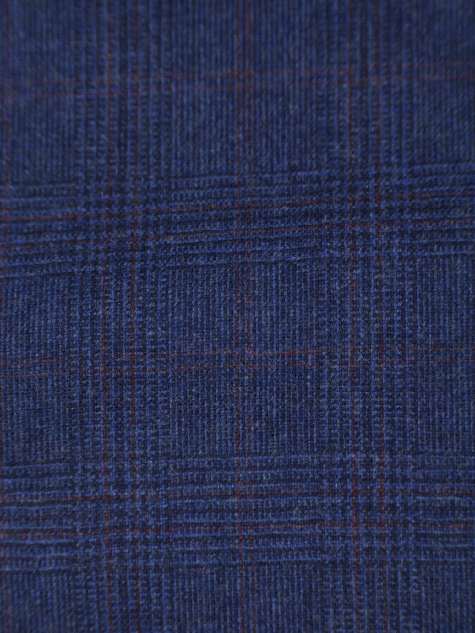 Cesare Attolini Blue & Red Super 170's & Cashmere Double Breasted Glenplaid Suit