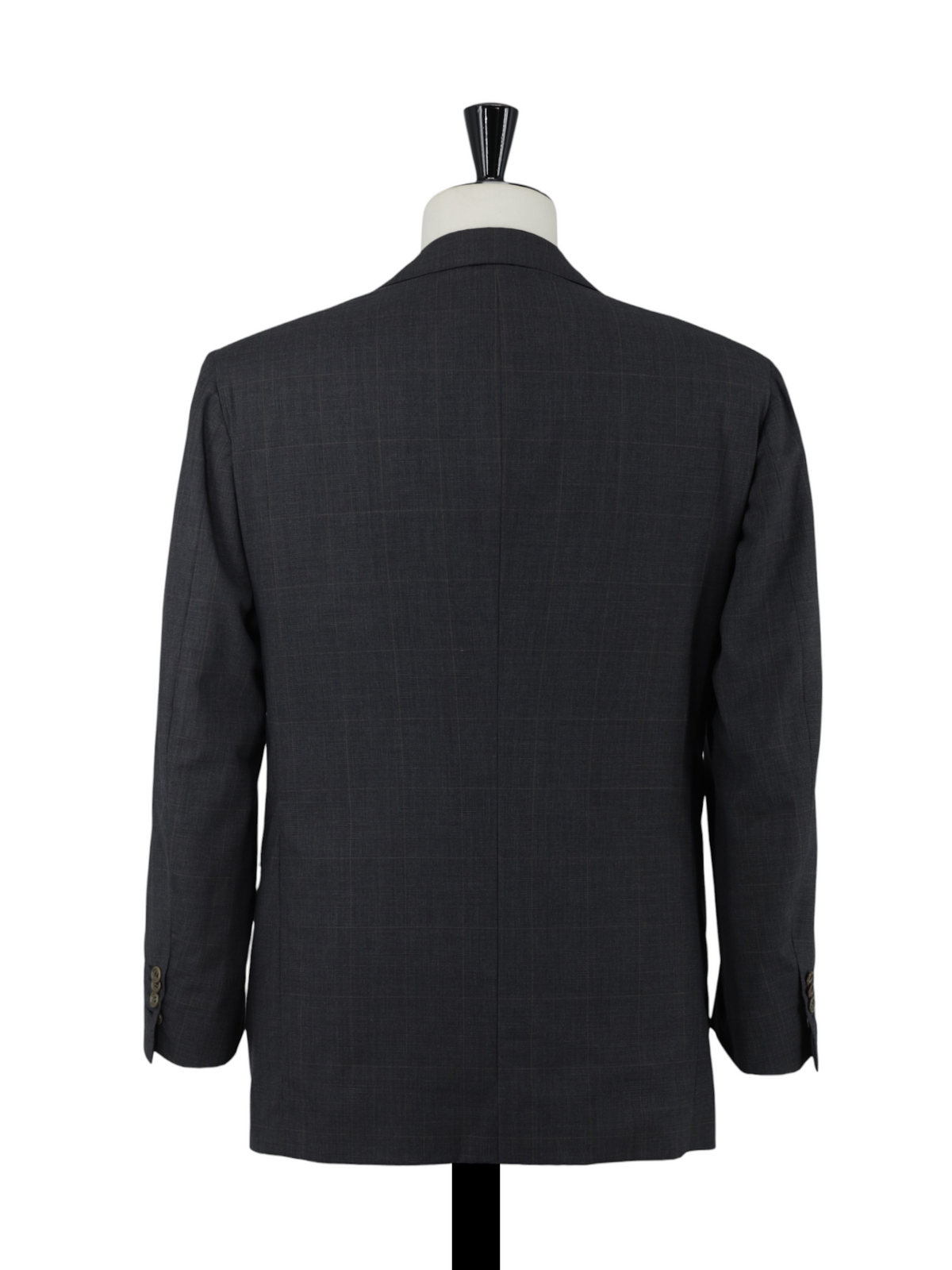 Kiton Dark Grey Super 150's "Diamante Blu" Windowpane Suit