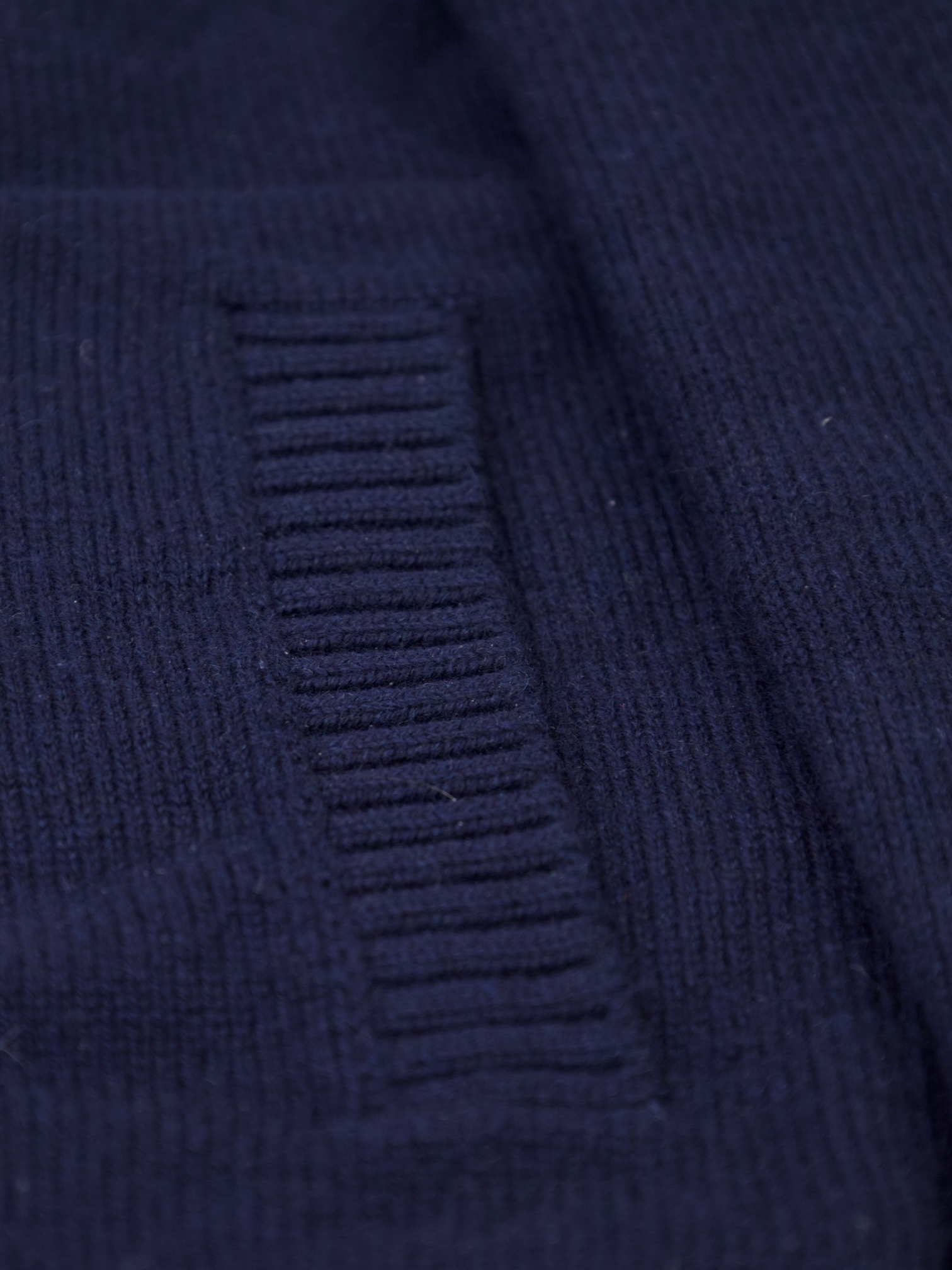 Cesare Attolini Navy Cashmere & Castorino Fur-Collar Sweater