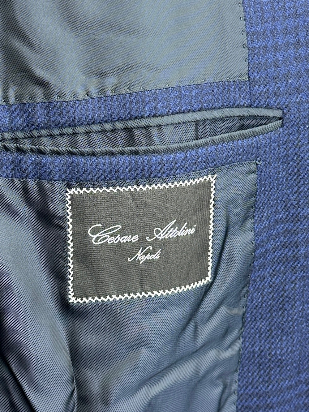 Cesare Attolini Blue Cashmere POW Jacket