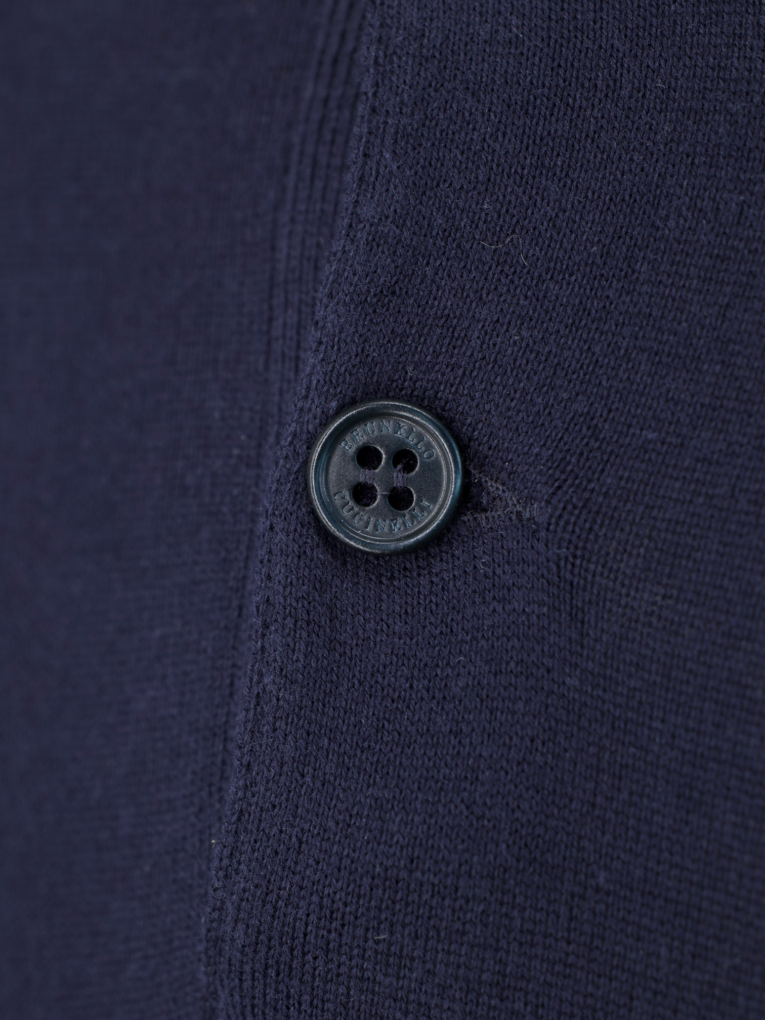 Brunello Cucinelli Navy & White-Piping Fine-Wool Polo