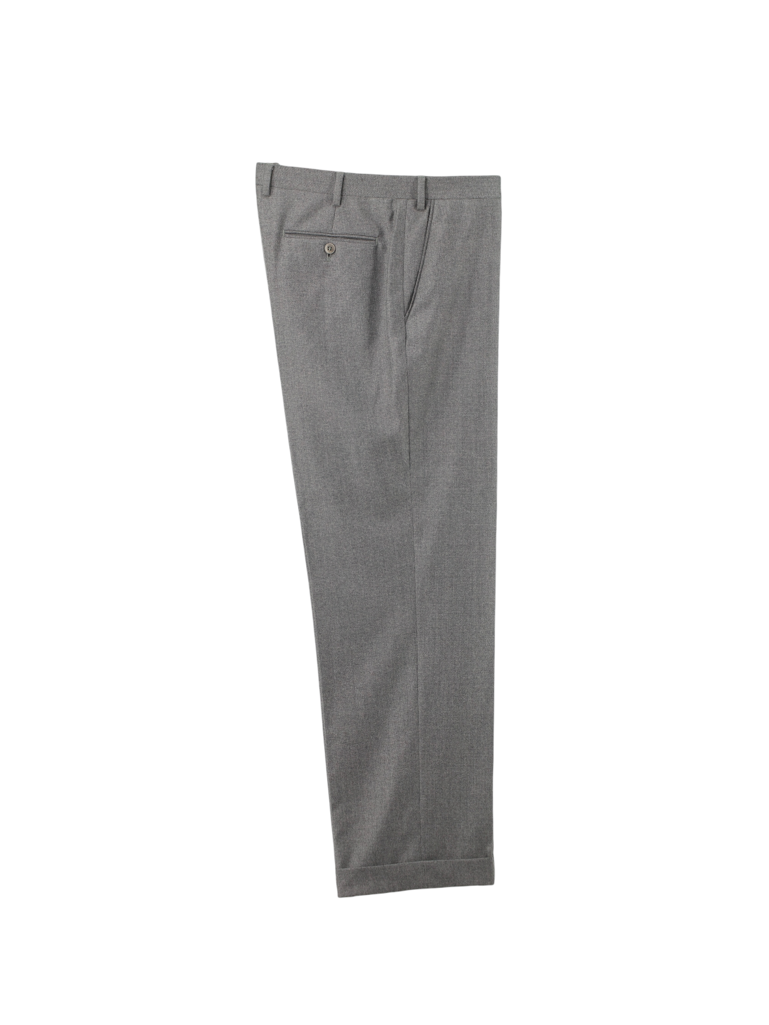 Brioni Grey Wool & Cashmere Micro-Pattern Portovenere Trousers