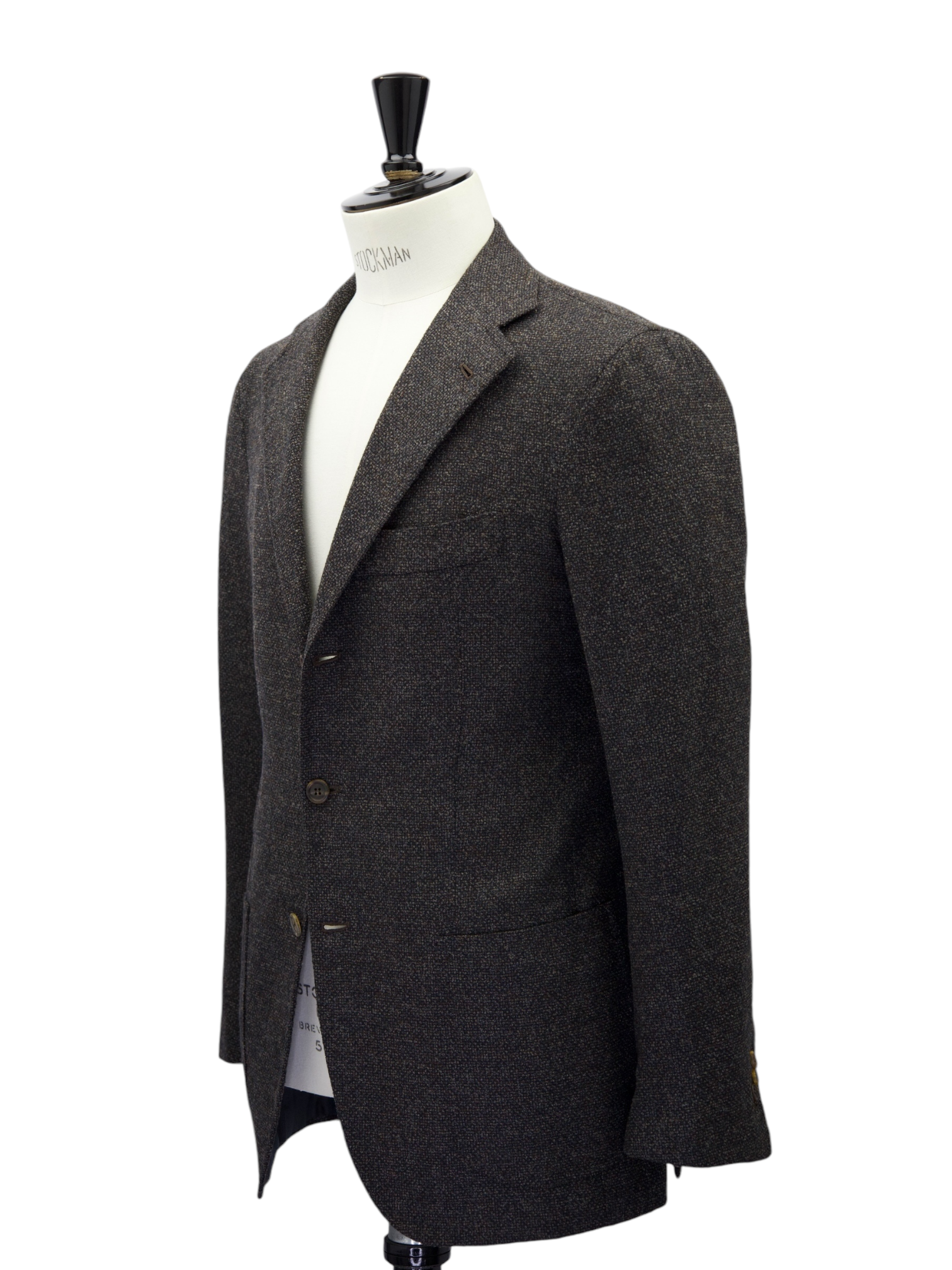 Orazio Luciano Dark Green Wool, Silk & Cashmere Boucle Jacket