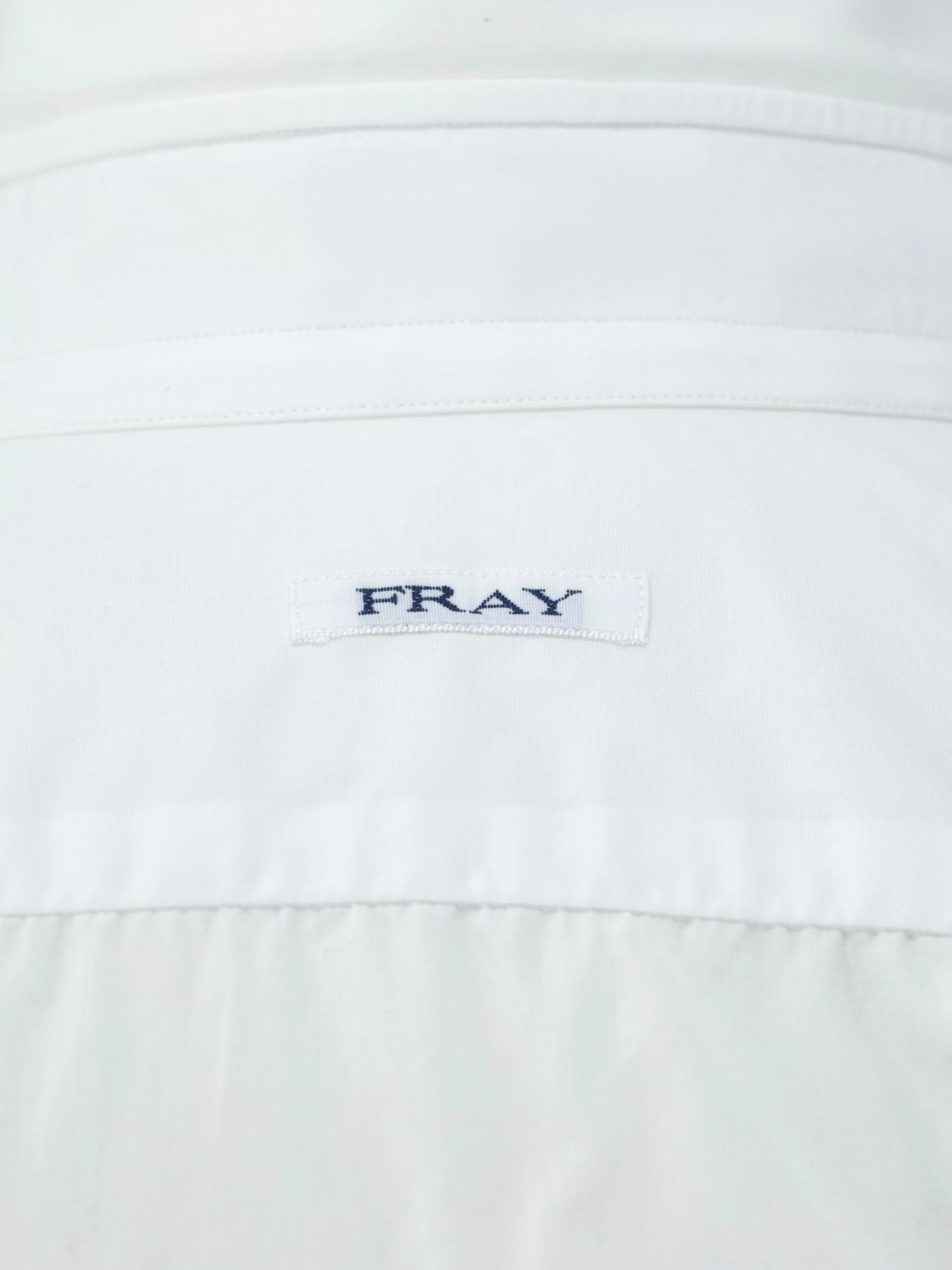 Fray White Poplin-Cotton French-Cuff Tuxedo Shirt