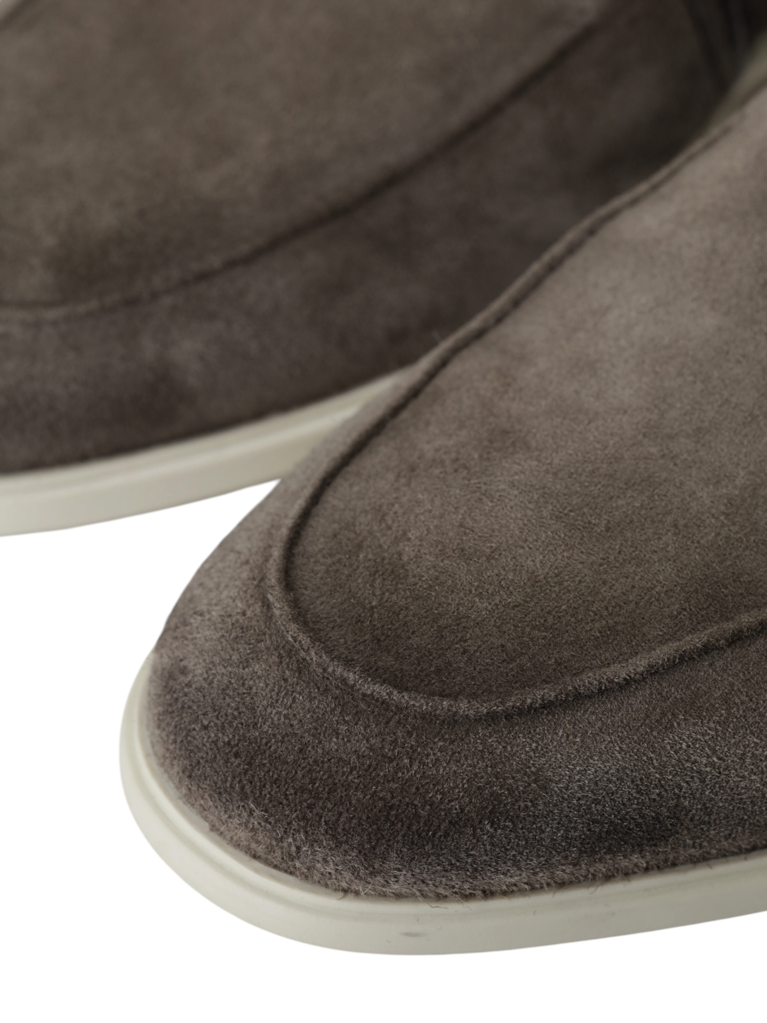 Santoni Greige Suede Malibu Loafer