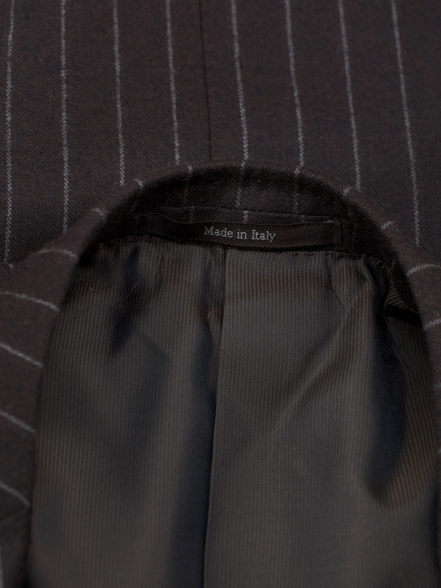 Ermenegildo Zegna Dark Brown "Heritage" Wool-Flannel Chalkstripe Suit