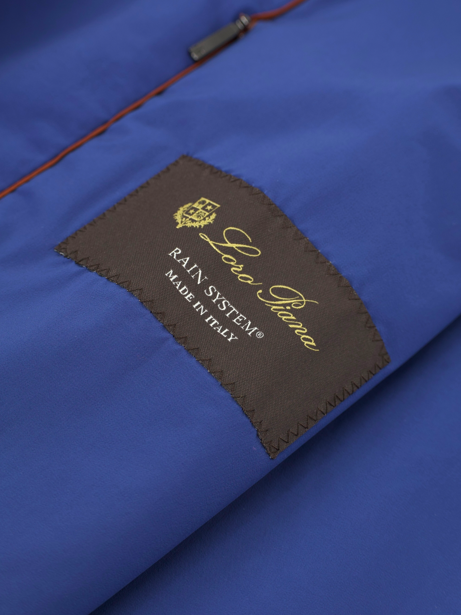 Loro Piana Cobalt Blue Rain System Windbreaker