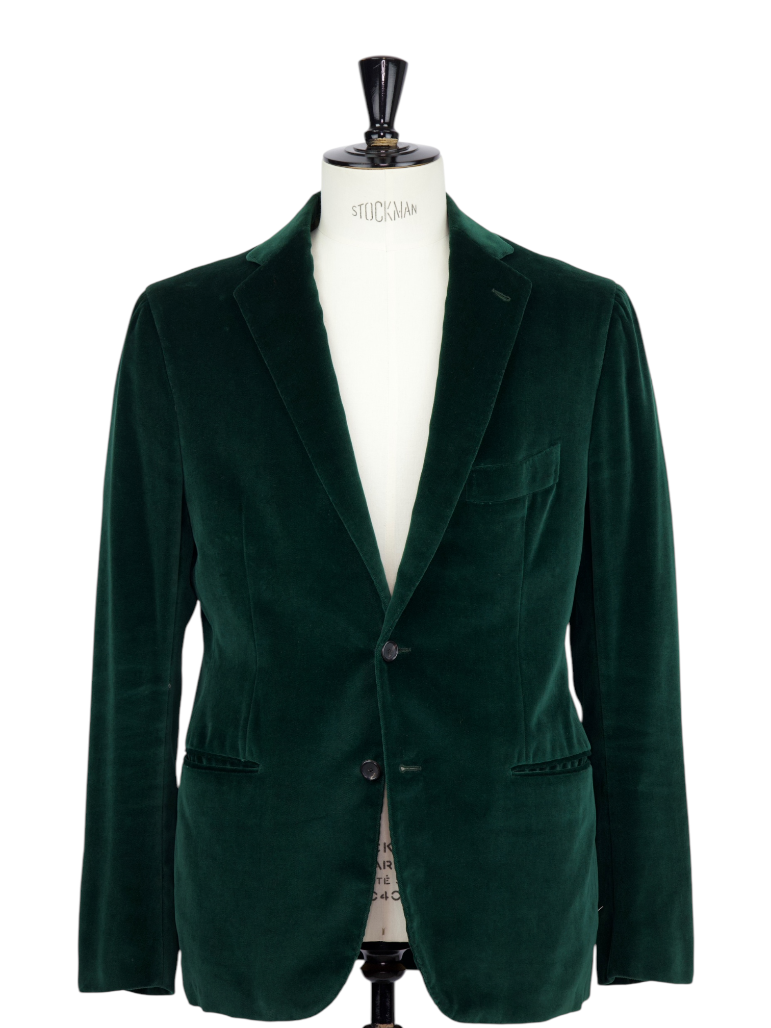 Cesare Attoilini Bottle Green Cotton Velvet Jacket