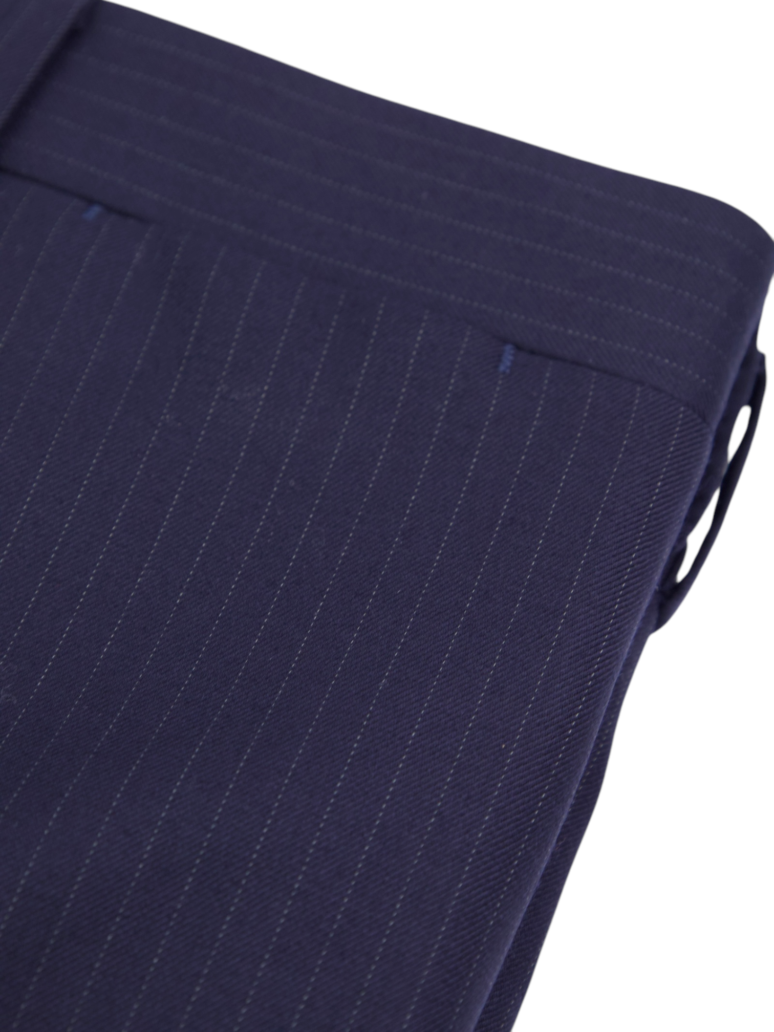 Canali Navy Super 180's Pinstripe Trousers