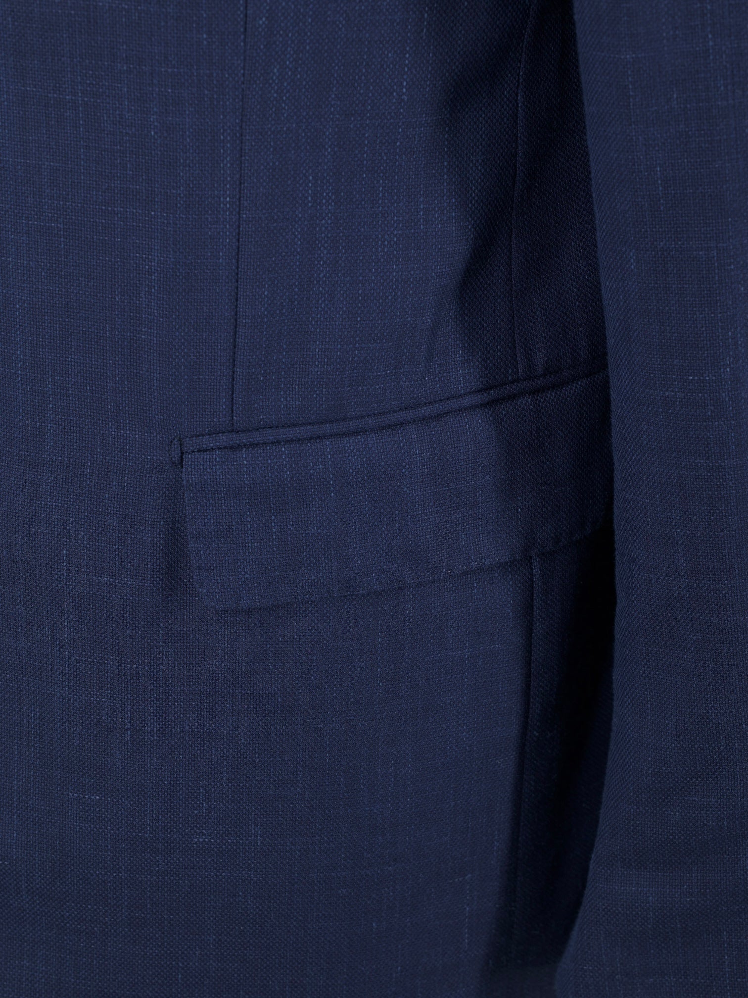 Ermenegildo Zegna Royal Blue Wool, Linen & Silk Basket-Weave Milano Easy Suit