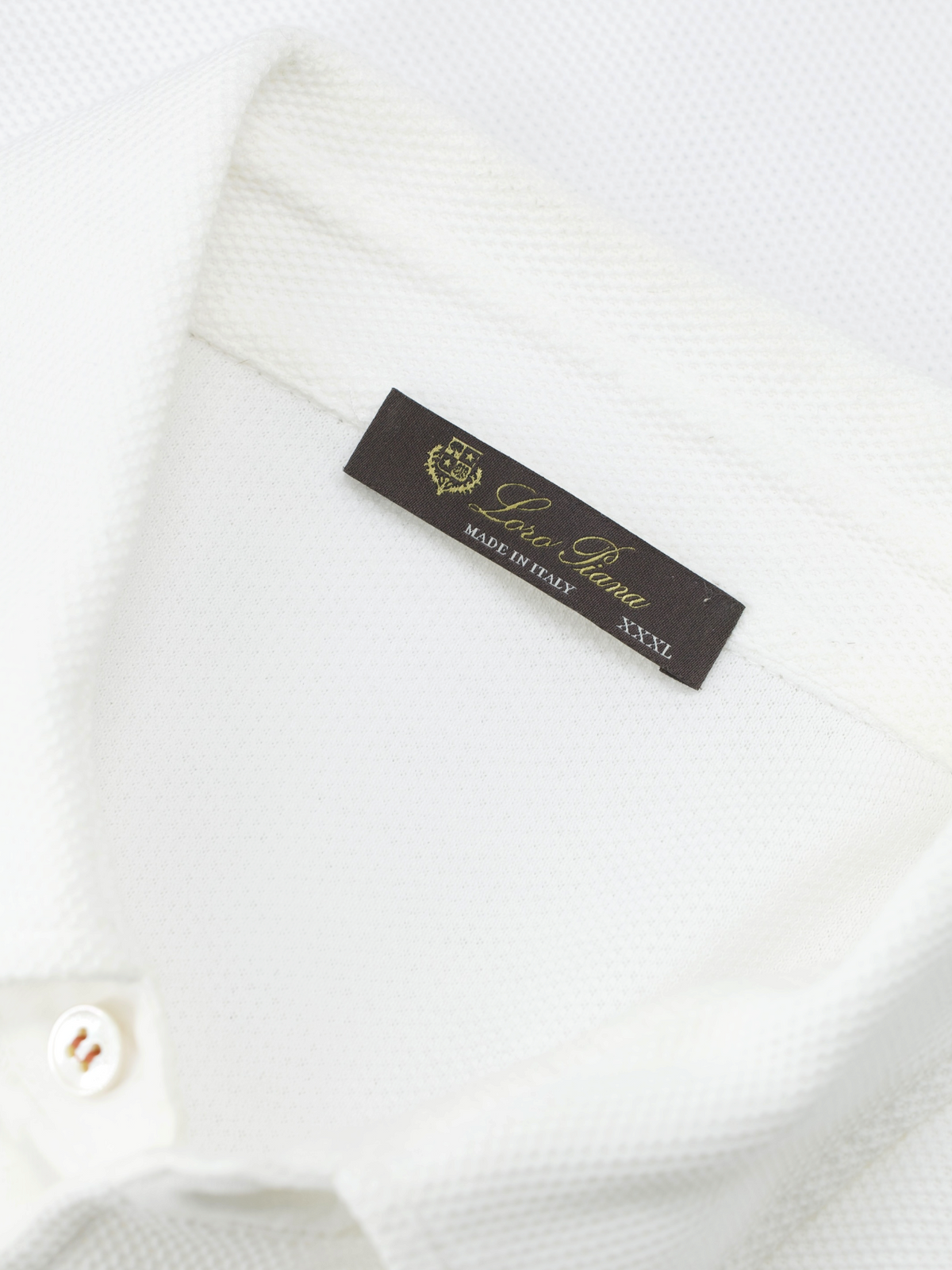 Loro Piana White Cotton-Piqué Long-Sleeve Pop-Over Shirt