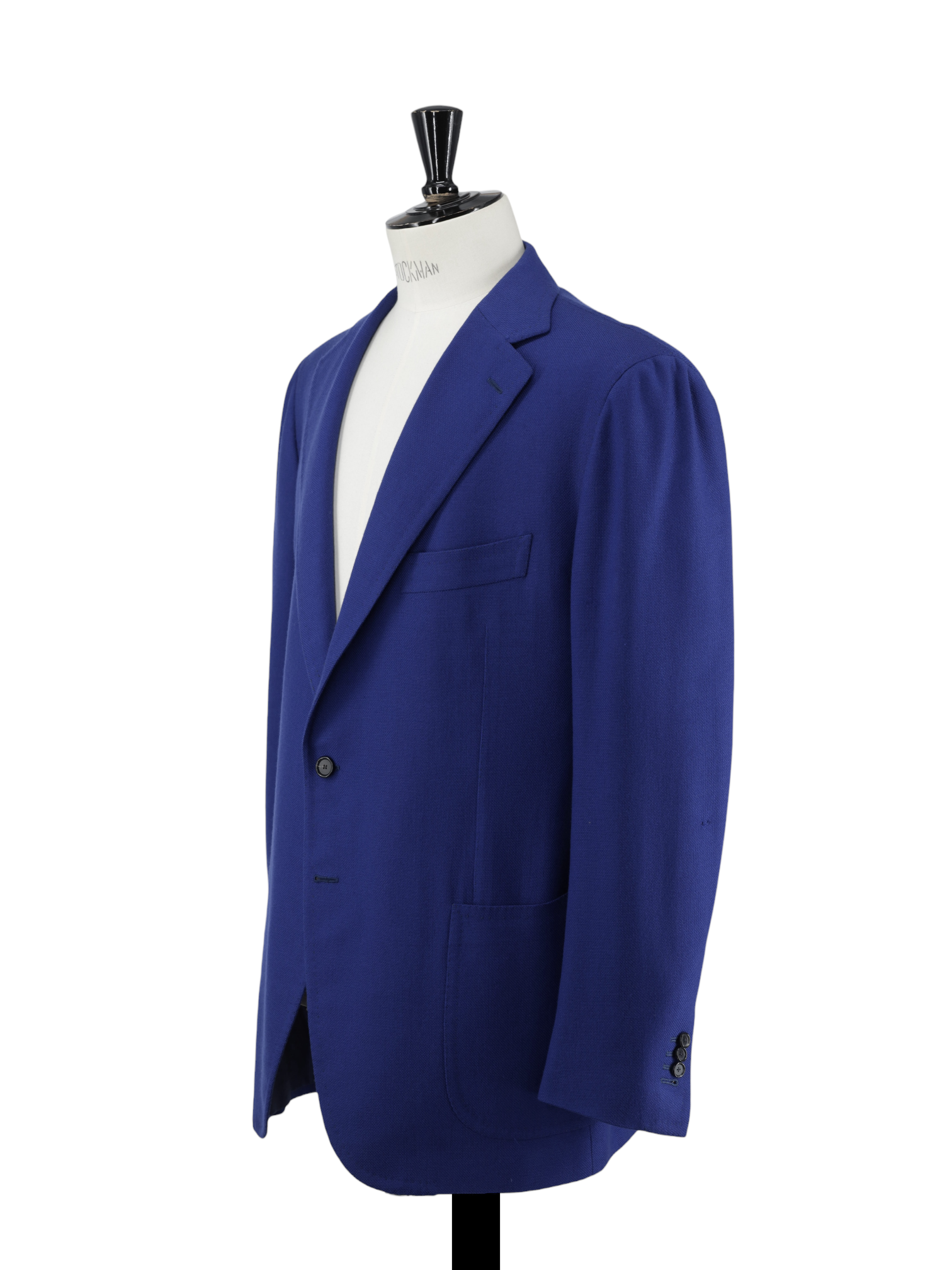 Cesare Attolini Cobalt Blue Wool, Lambswool & Silk Plain-Weave Jacket