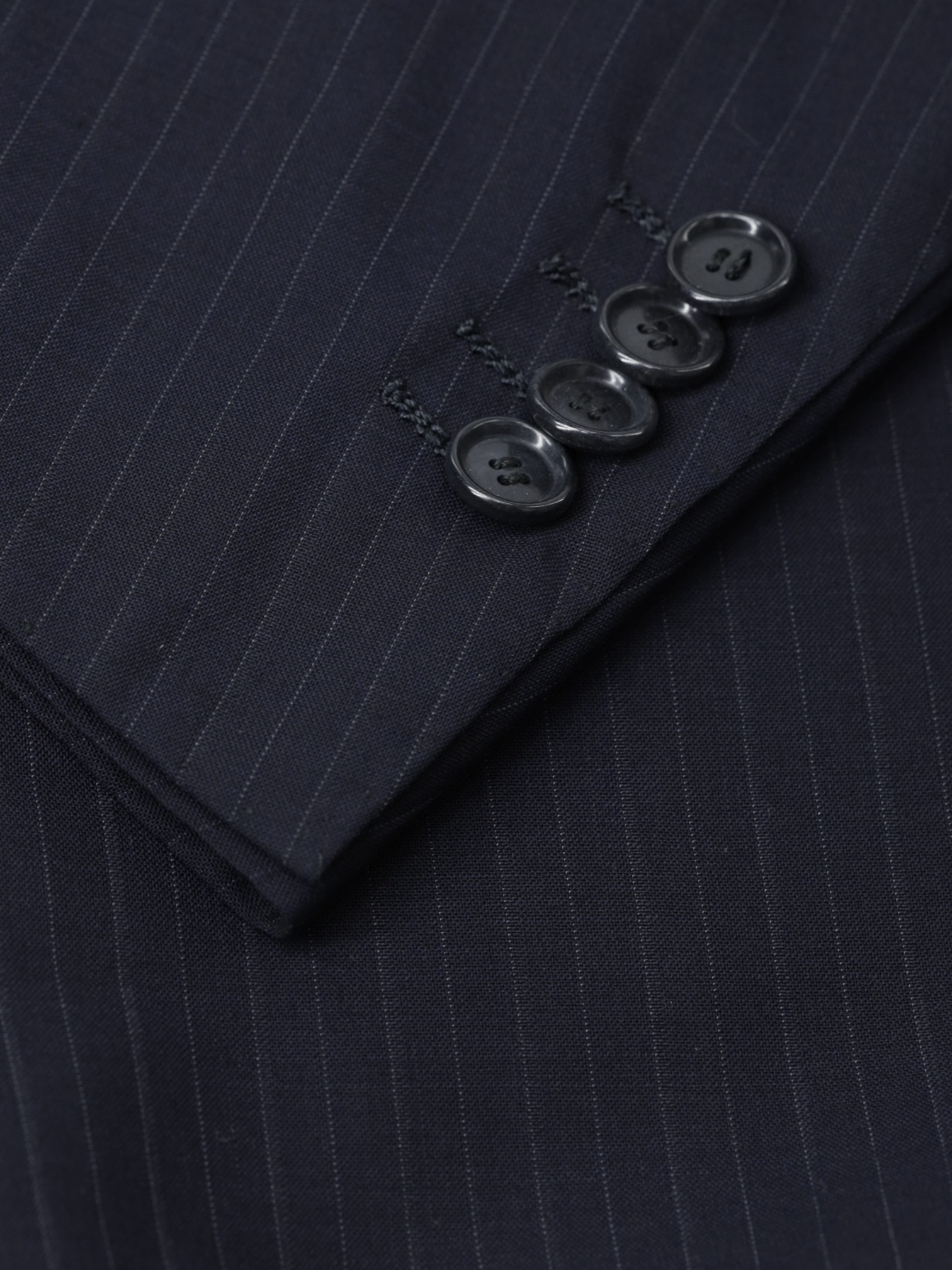 Cesare Attolini Navy Super 130's Pinstripe Business Suit