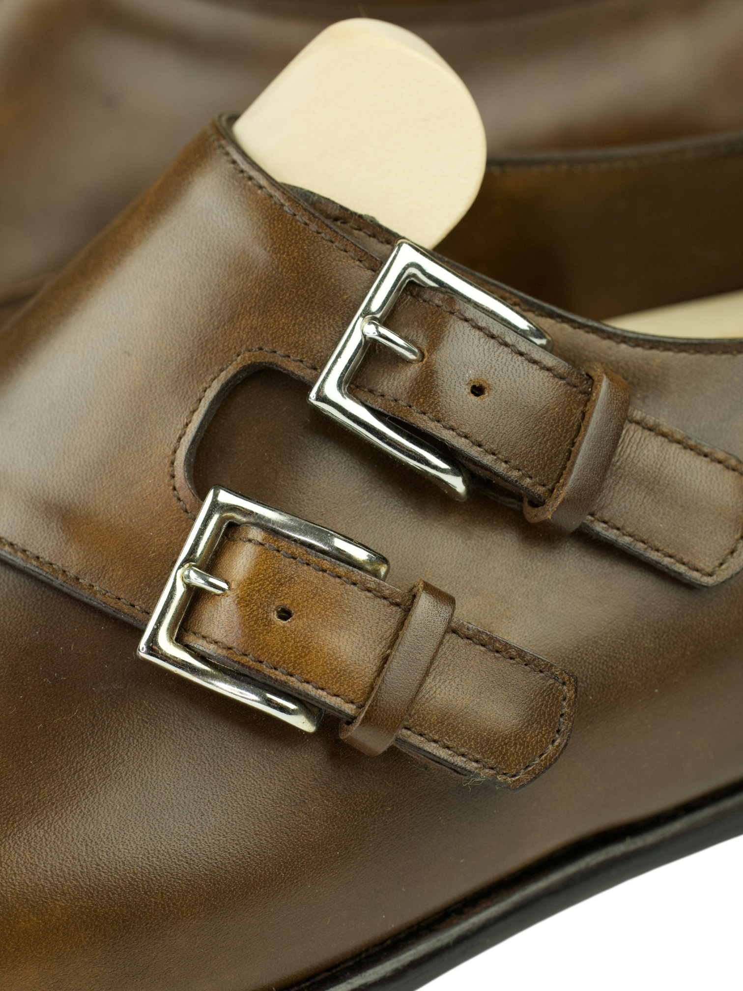 John Lobb Brown Museum-Calfleather Chapel Double-Monk Straps