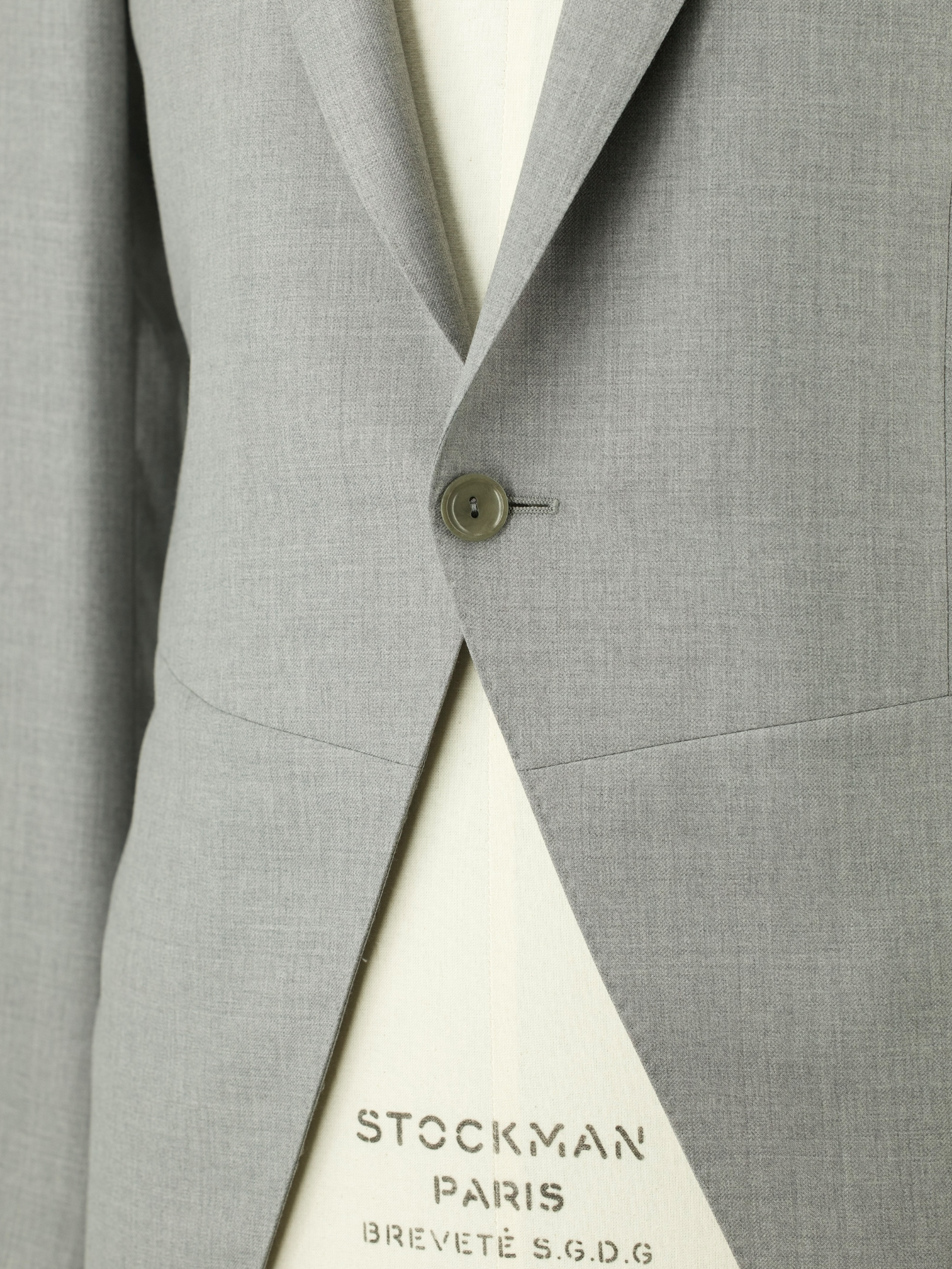 Canali Light Grey Extrafine Wool Twill Jacquet