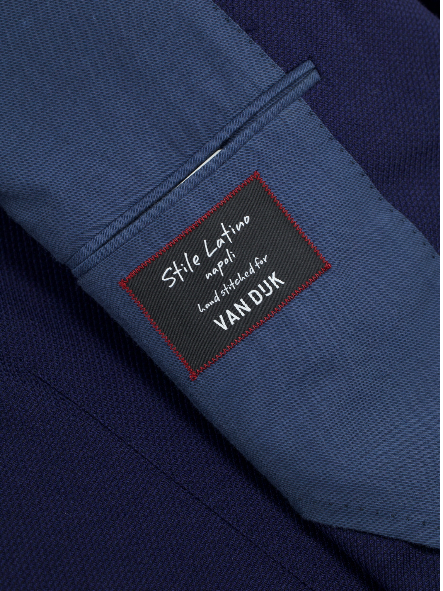 Stile Latino Navy Wool Serge-Weave Blazer Jacket