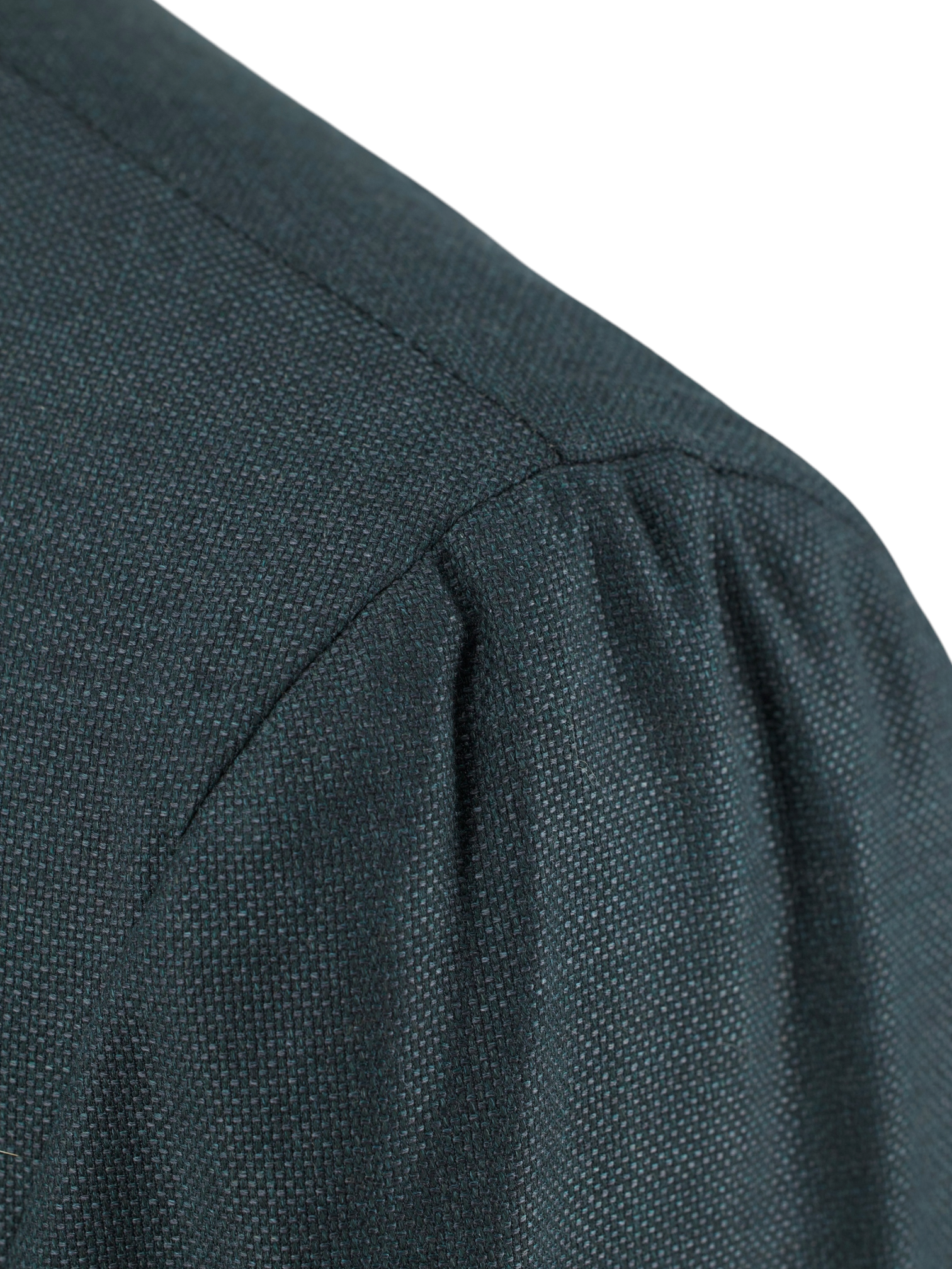 Orazio Luciano Bottle Green Fine-Wool Basket-Weave Jacket