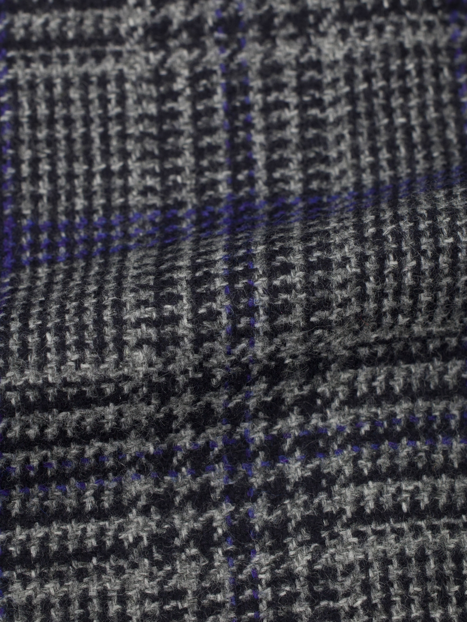 Cesare Attolini Grey & Dark Blue Pure Cashmere Overcheck Jacket