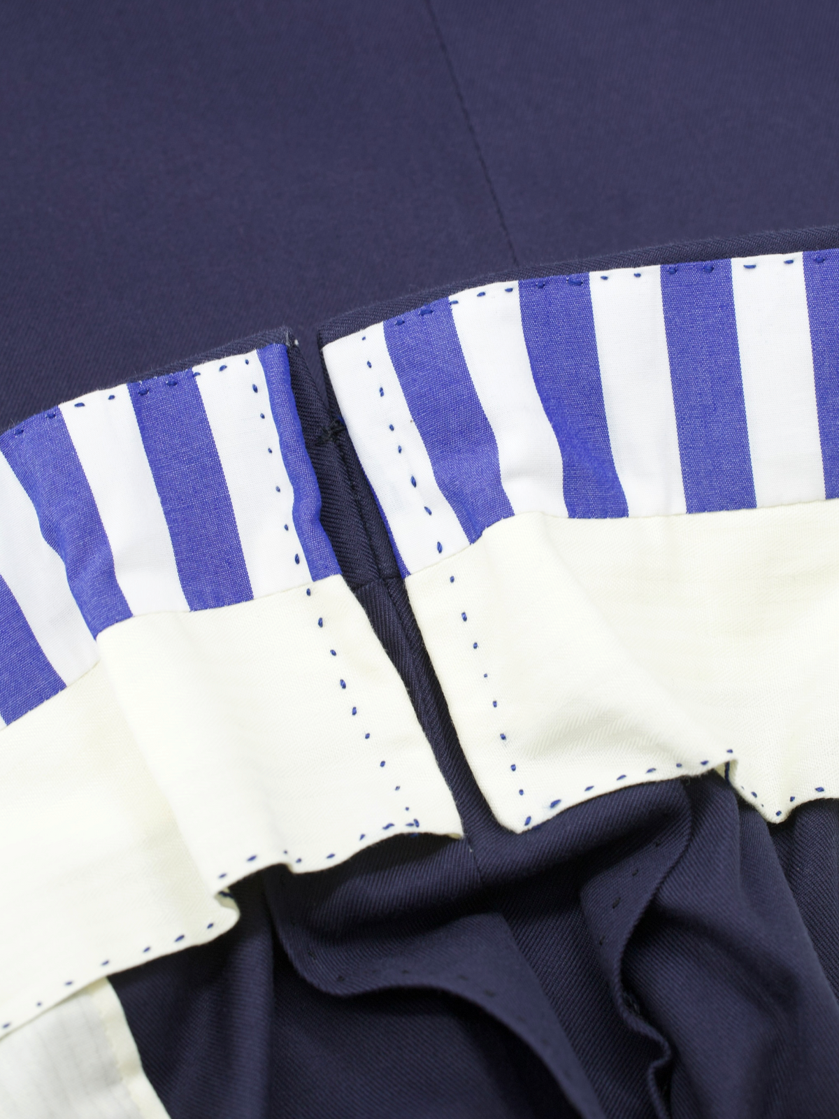 Sartoria Voglio Dark Blue Caccioppoli Cotton Twill Sartorial Trousers