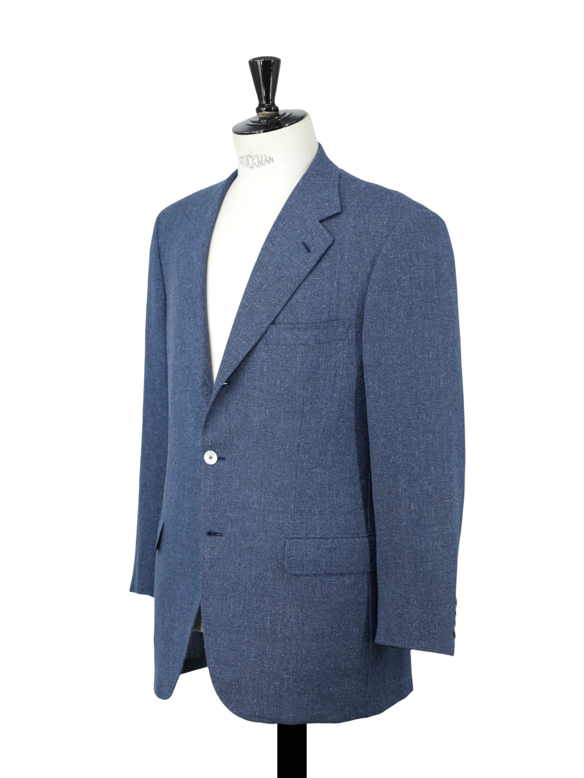 Brioni Light Blue Speckled Wool & Linen Vintage Roman-Style Jacket