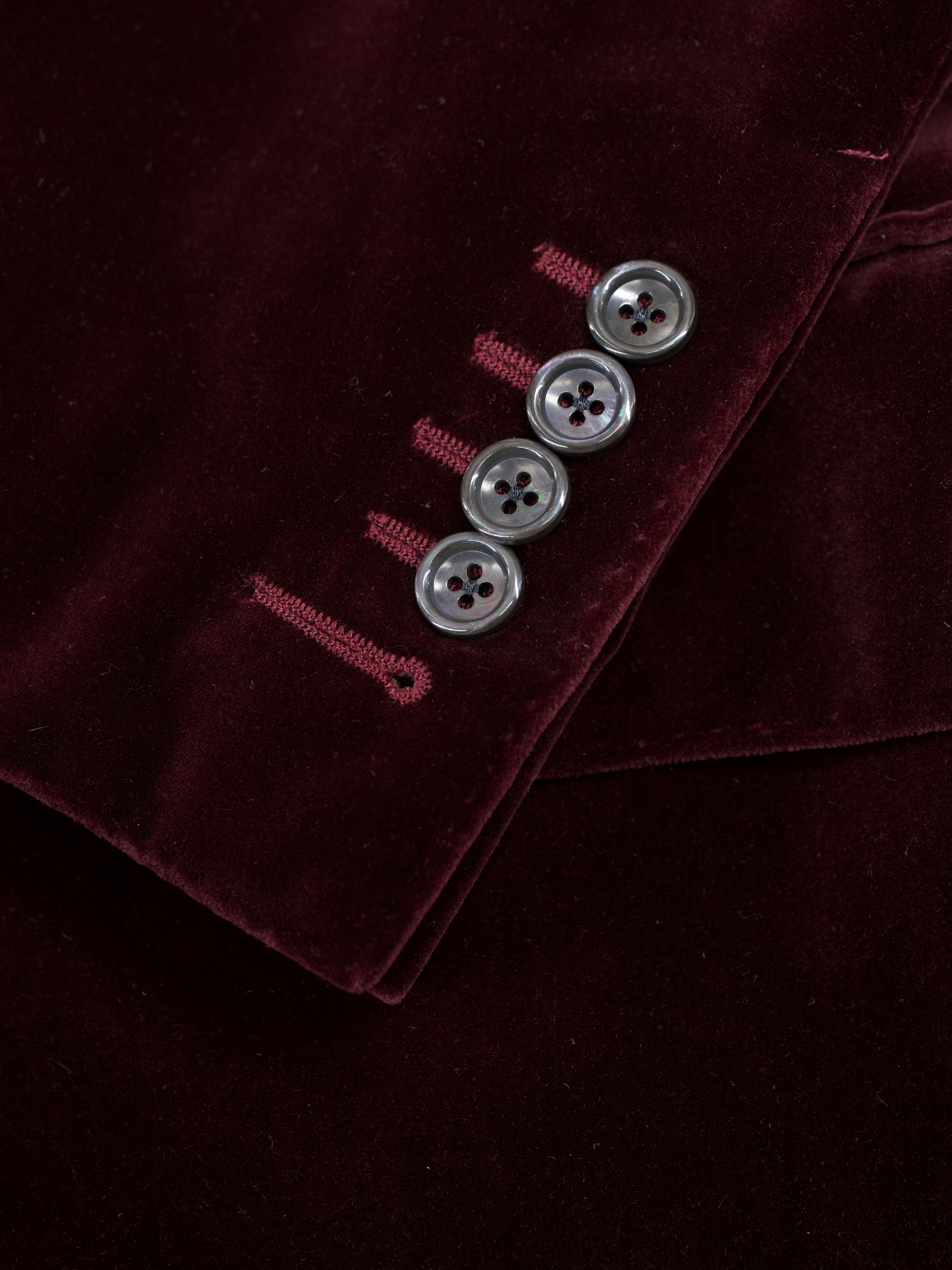 Tom Ford Burgundy Pure Cotton-Velvet Shelton Smoking Jacket