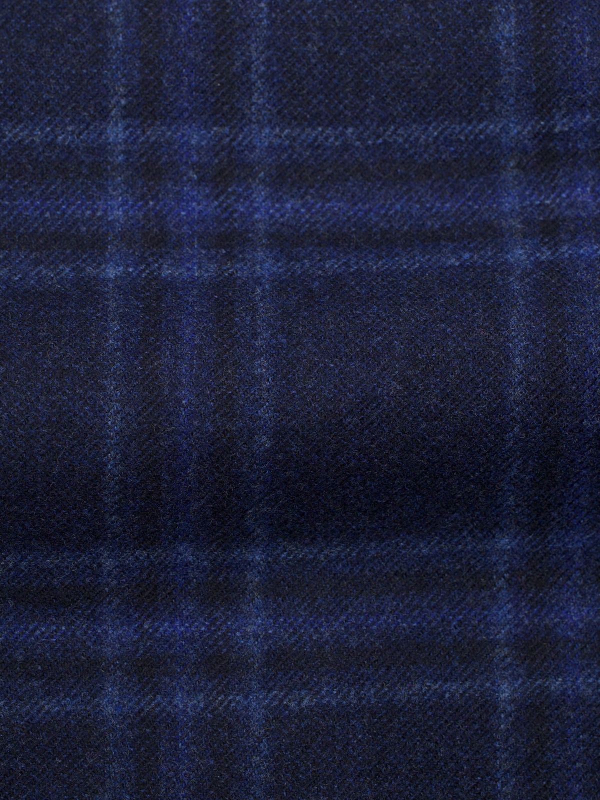 Ermenegildo Zegna Royal Blue Wool & Trofeo-Cashmere Checkered Jacket
