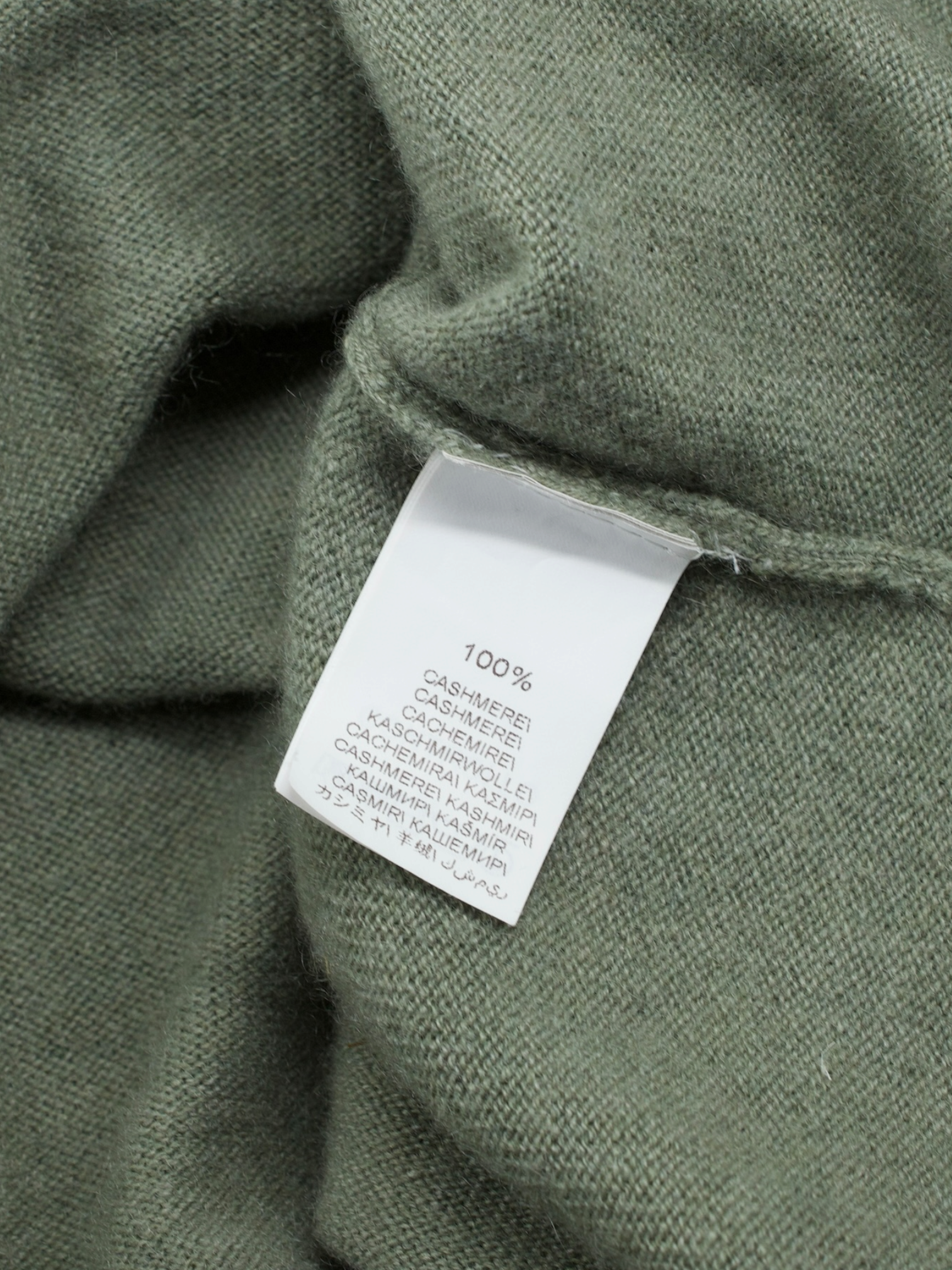 Brunello Cucinelli Sage Green Cashmere Half-Zip Sweater
