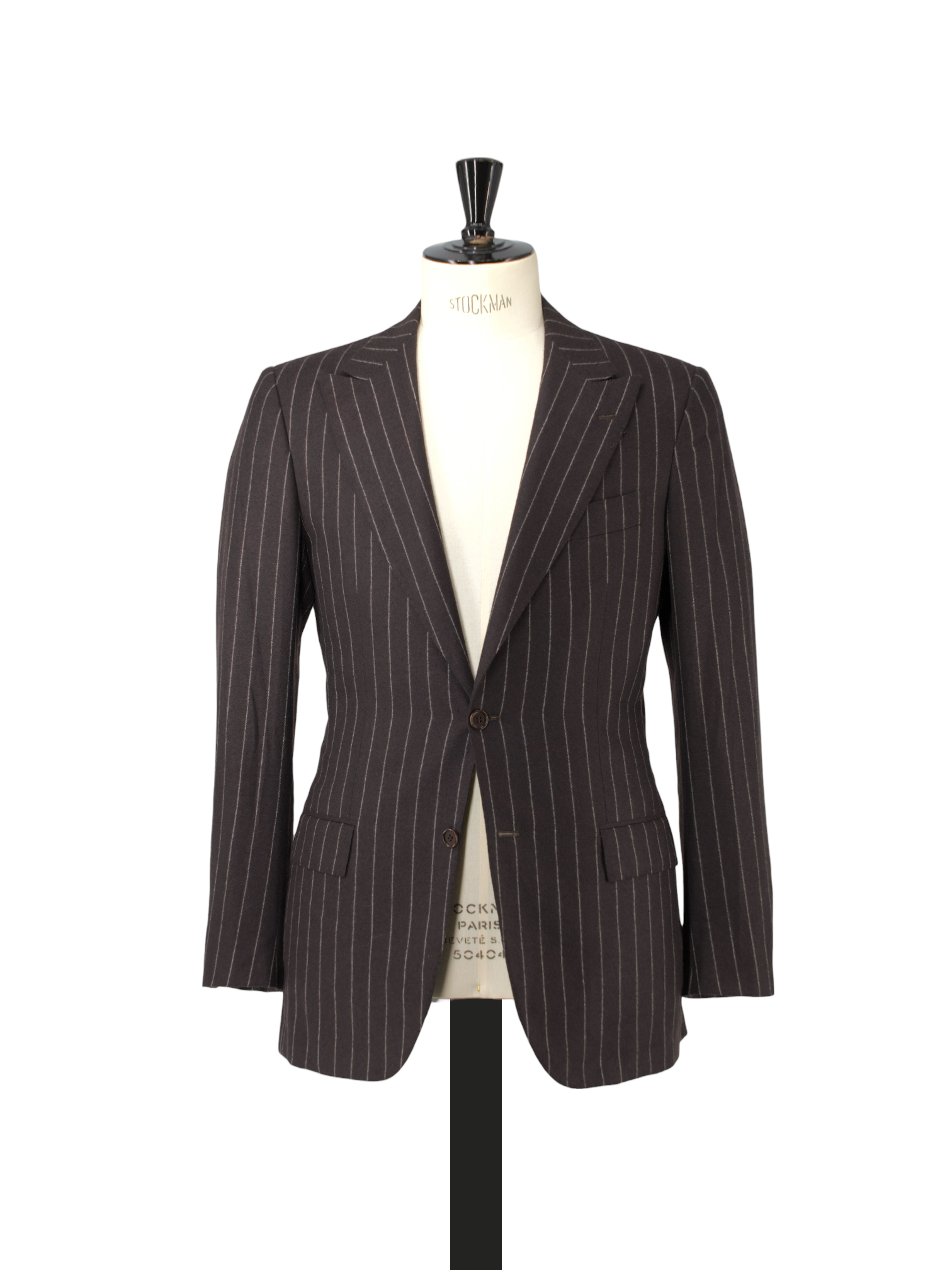 Kiton Chocolate Brown Pure Cashmere Pinstripe Sartorial Winter Suit