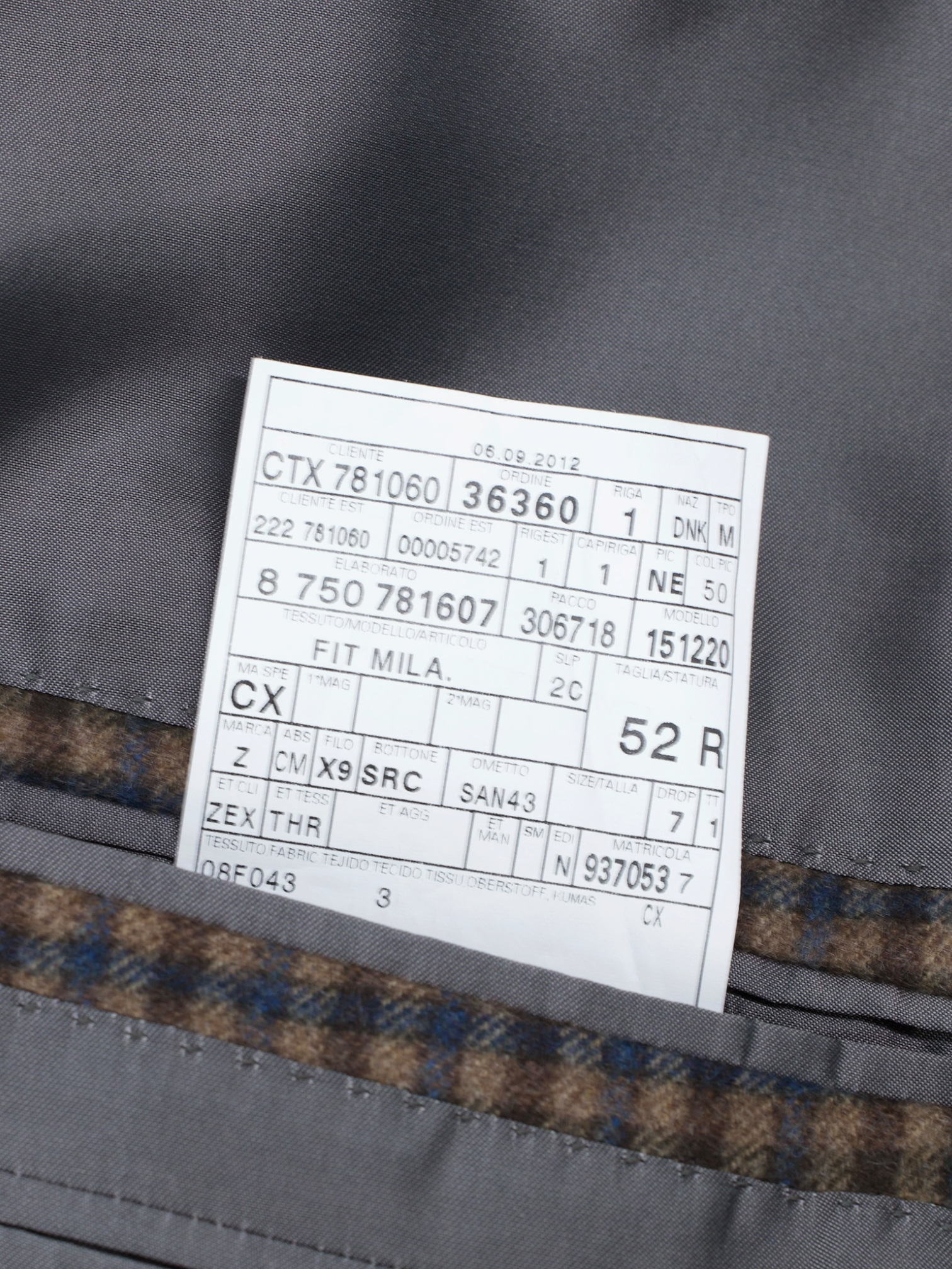 Ermenegildo Zegna Brown & Teal Wool & Trofeo-Cashmere Checkered Mila Jacket