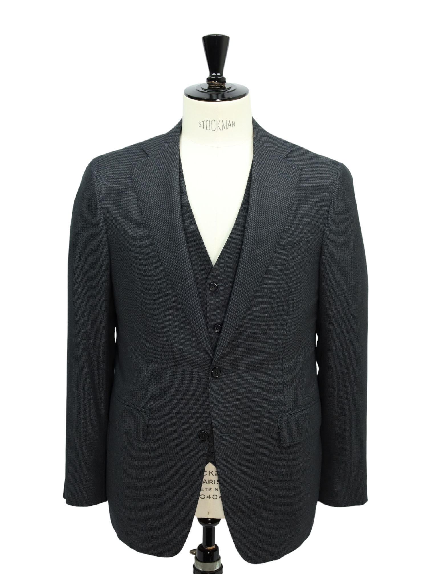 Canali 3-Piece Grey Super 160's Birdseye Suit + Extra Trousers