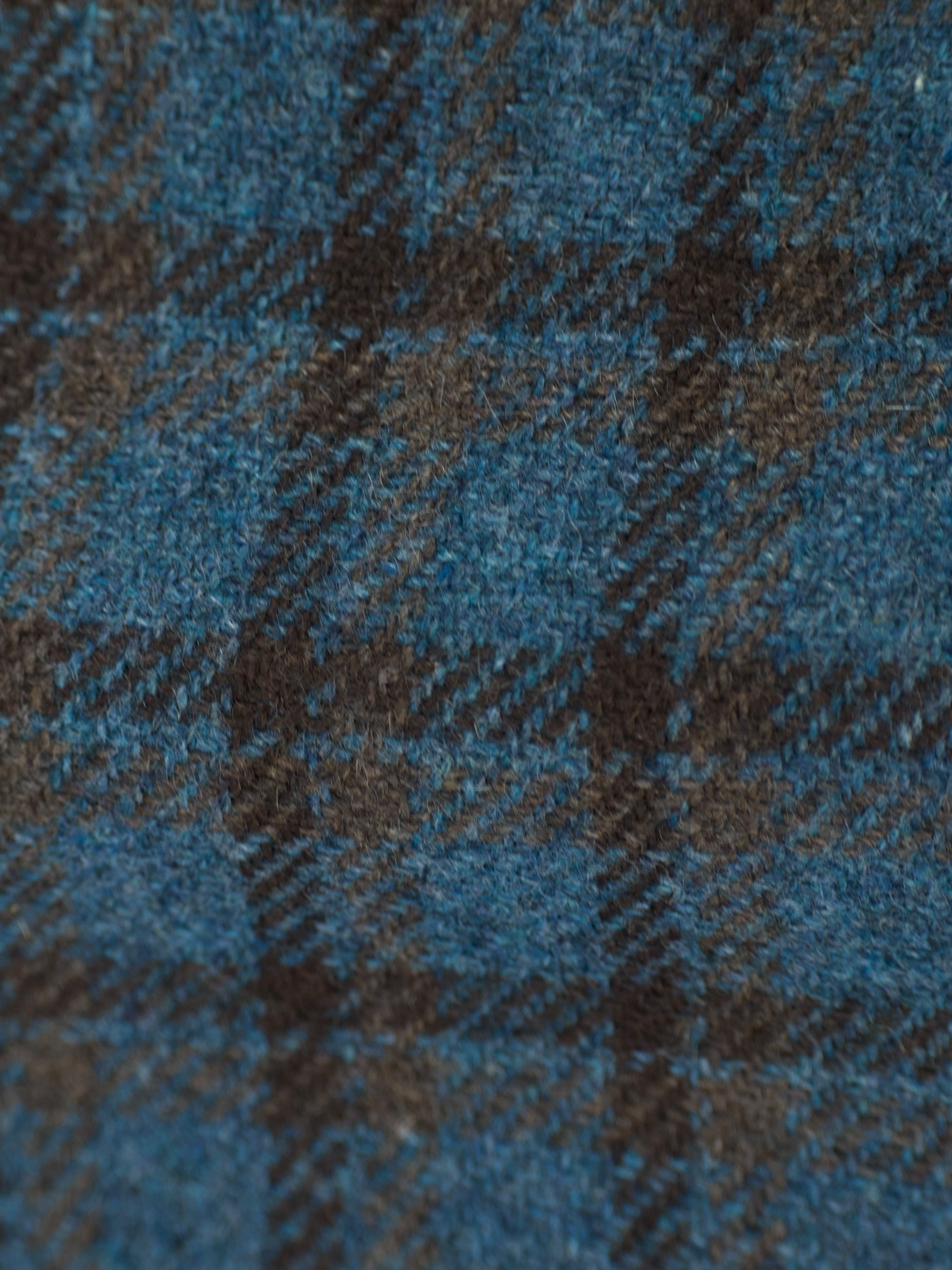 Ermenegildo Zegna Petrol & Brown Pure Cashmere Checkered Jacket