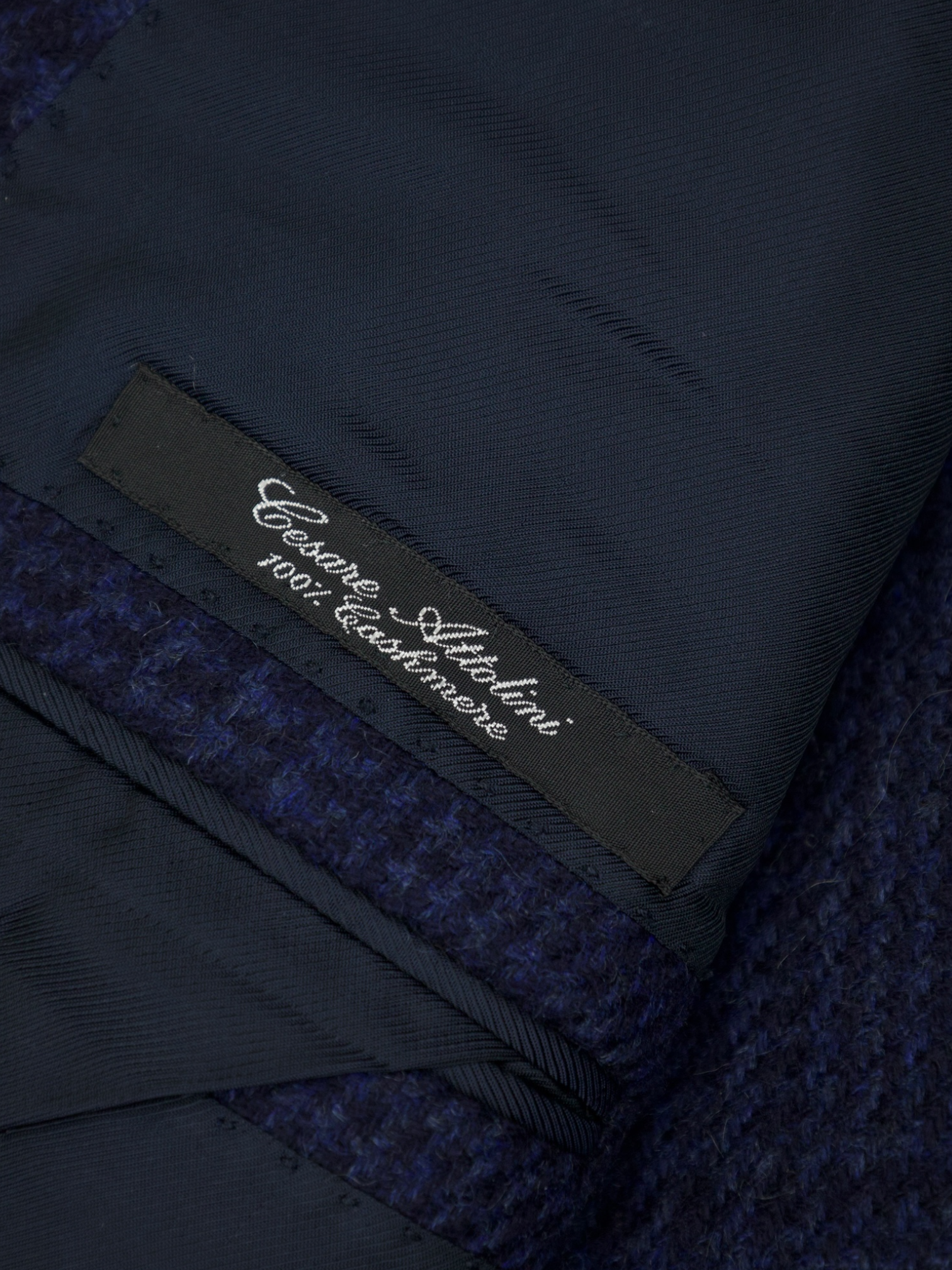 Cesare Attolini Dark Blue Pure Cashmere Prince of Wales Jacket