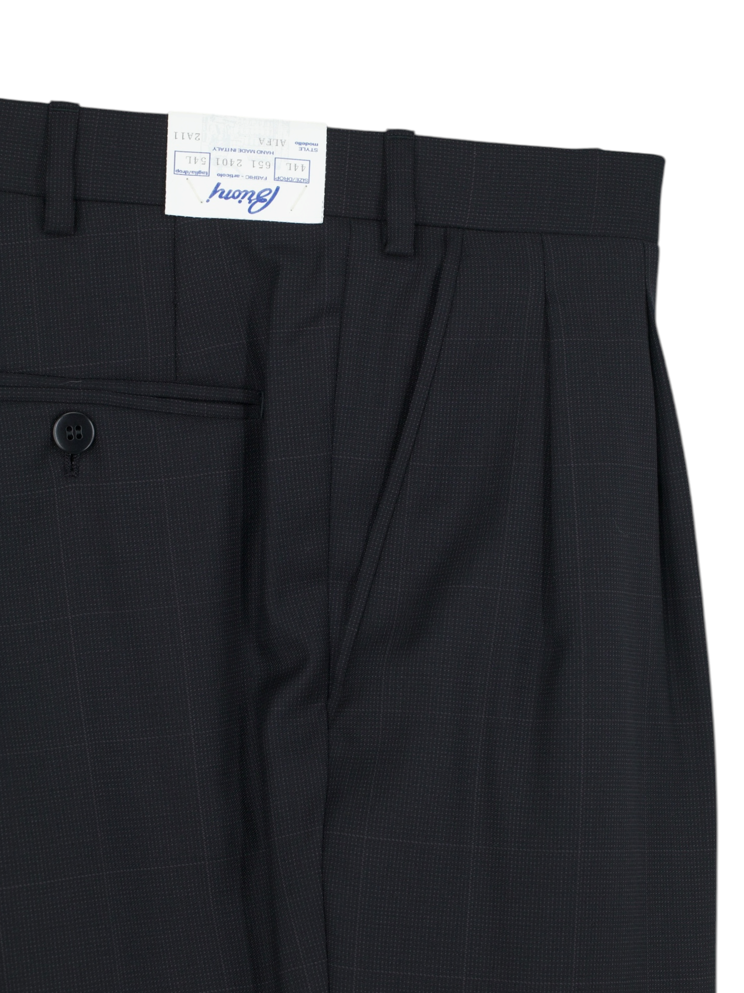 Brioni Anthracite Fine-Wool Roman-Style Windowpane Suit