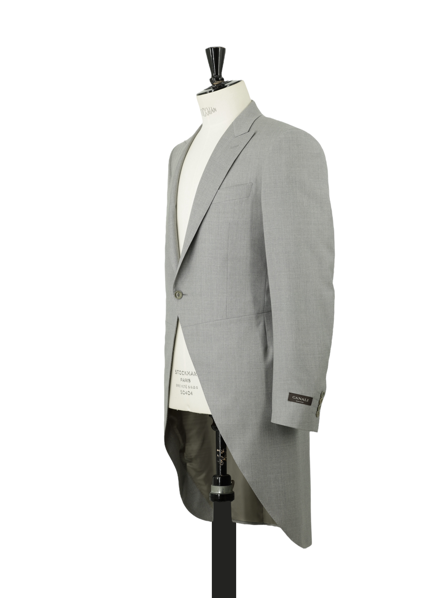 Canali Light Grey Extrafine Wool Twill Jacquet