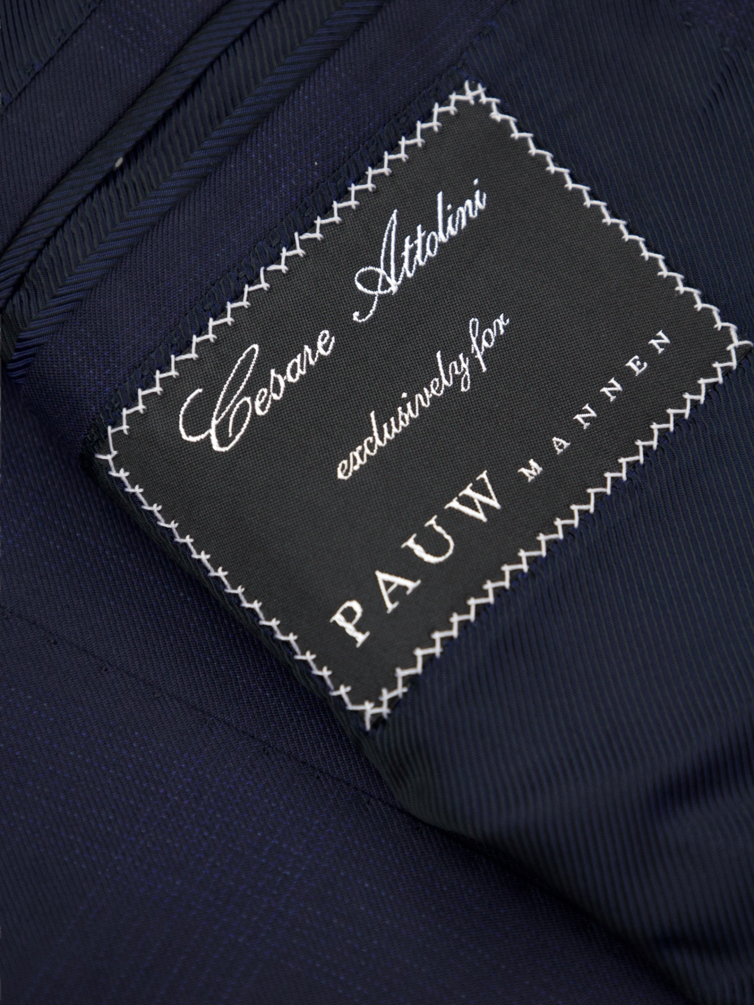 Cesare Attolini Dark Blue Super 160's Glen-Check Suit