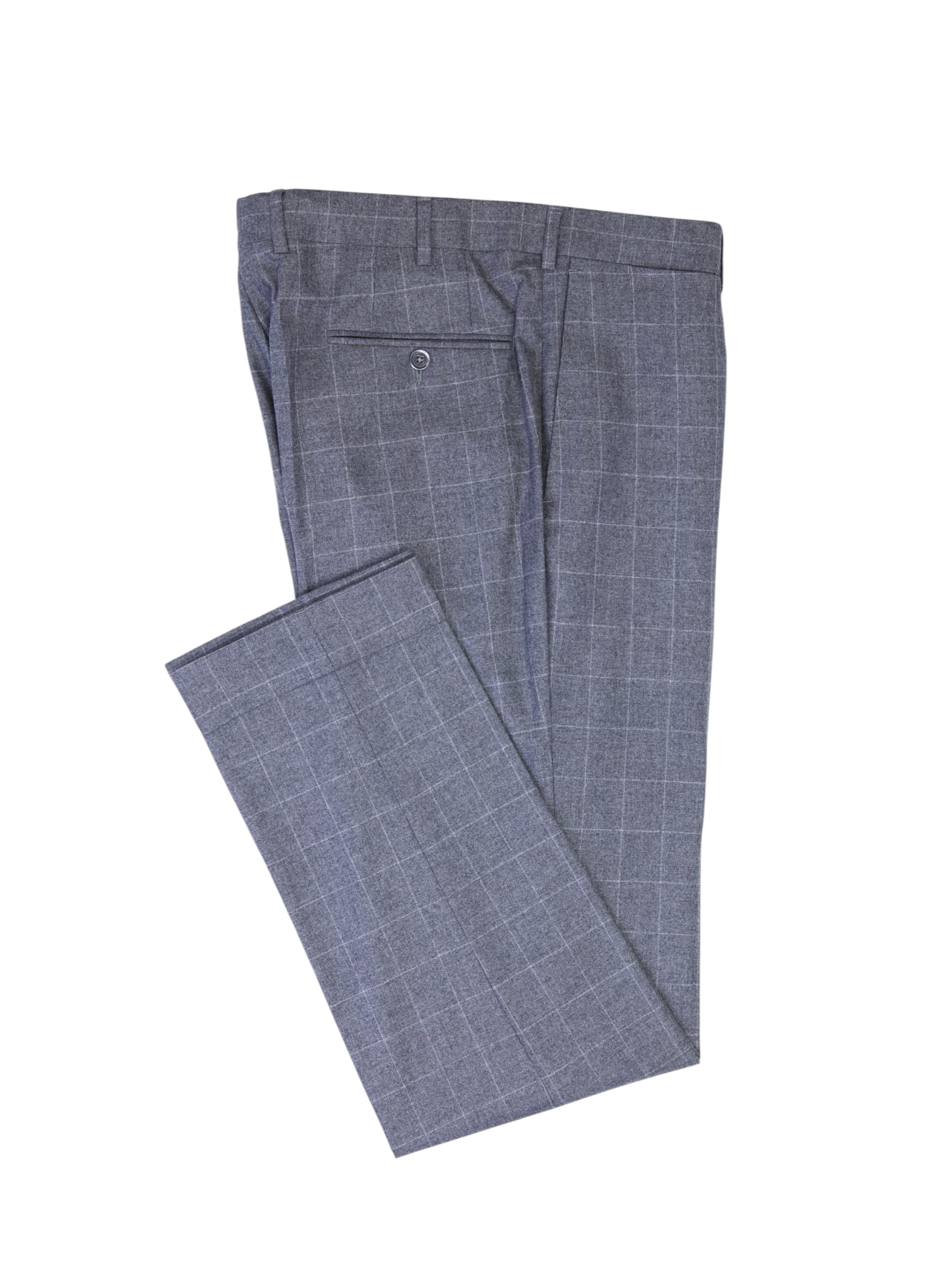 Ermenegildo Zegna Grey Cashmere & Silk Windowpane Suit