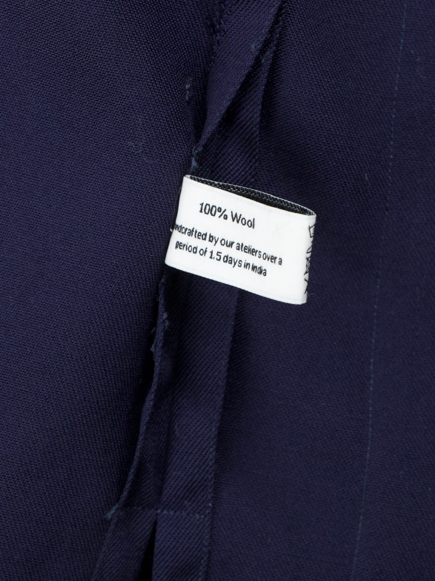 100 Hands Navy Hardy Minnis Fresco-Wool Contrast-Stitched Traveller Jacket