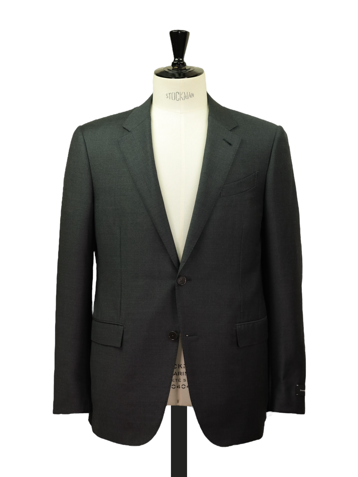 Ermenegildo Zegna Charcoal Timeless-Wool Milano Suit