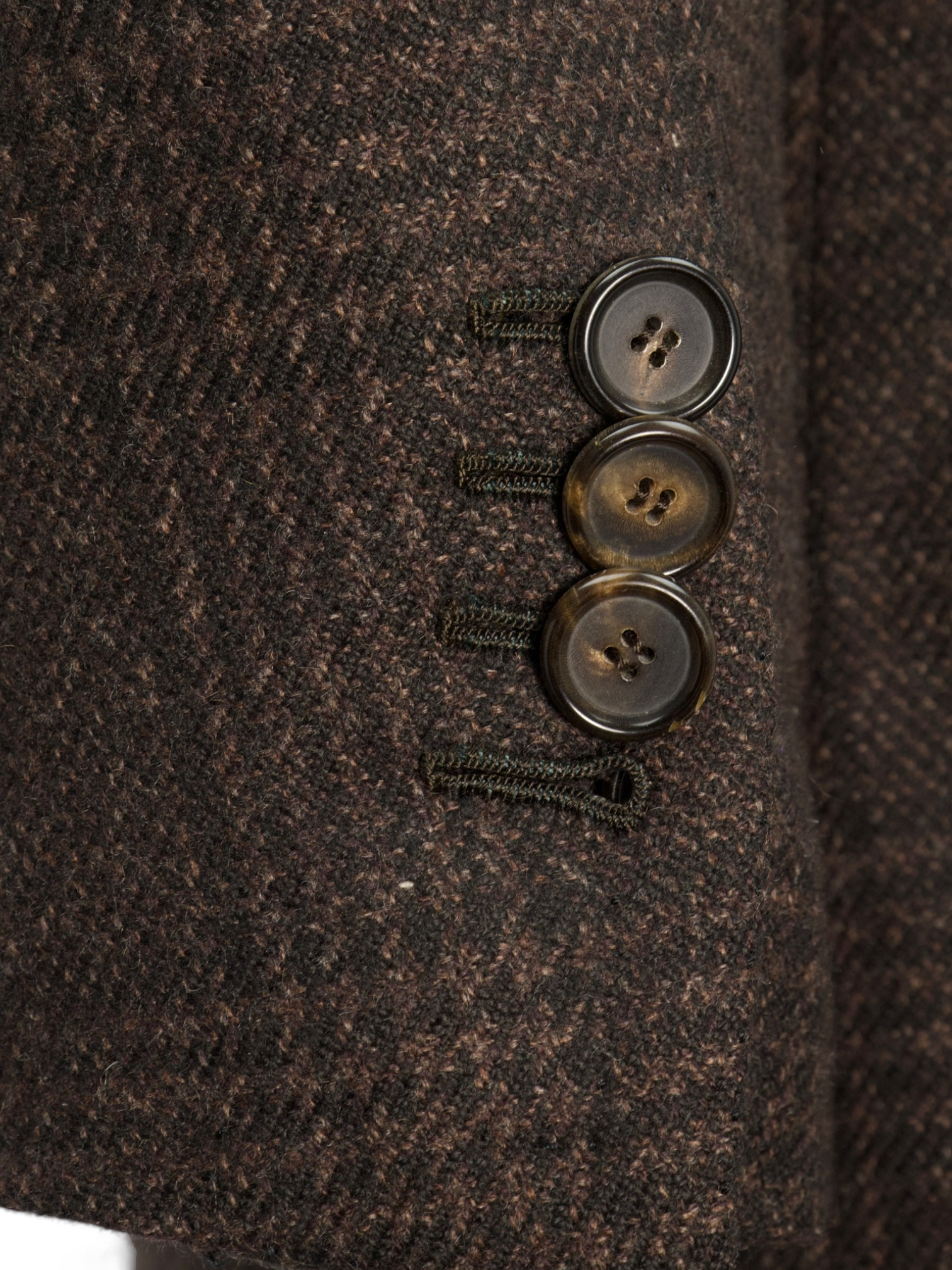 Cesare Attolini Dark Brown Cashmere Double-Breasted Peacoat