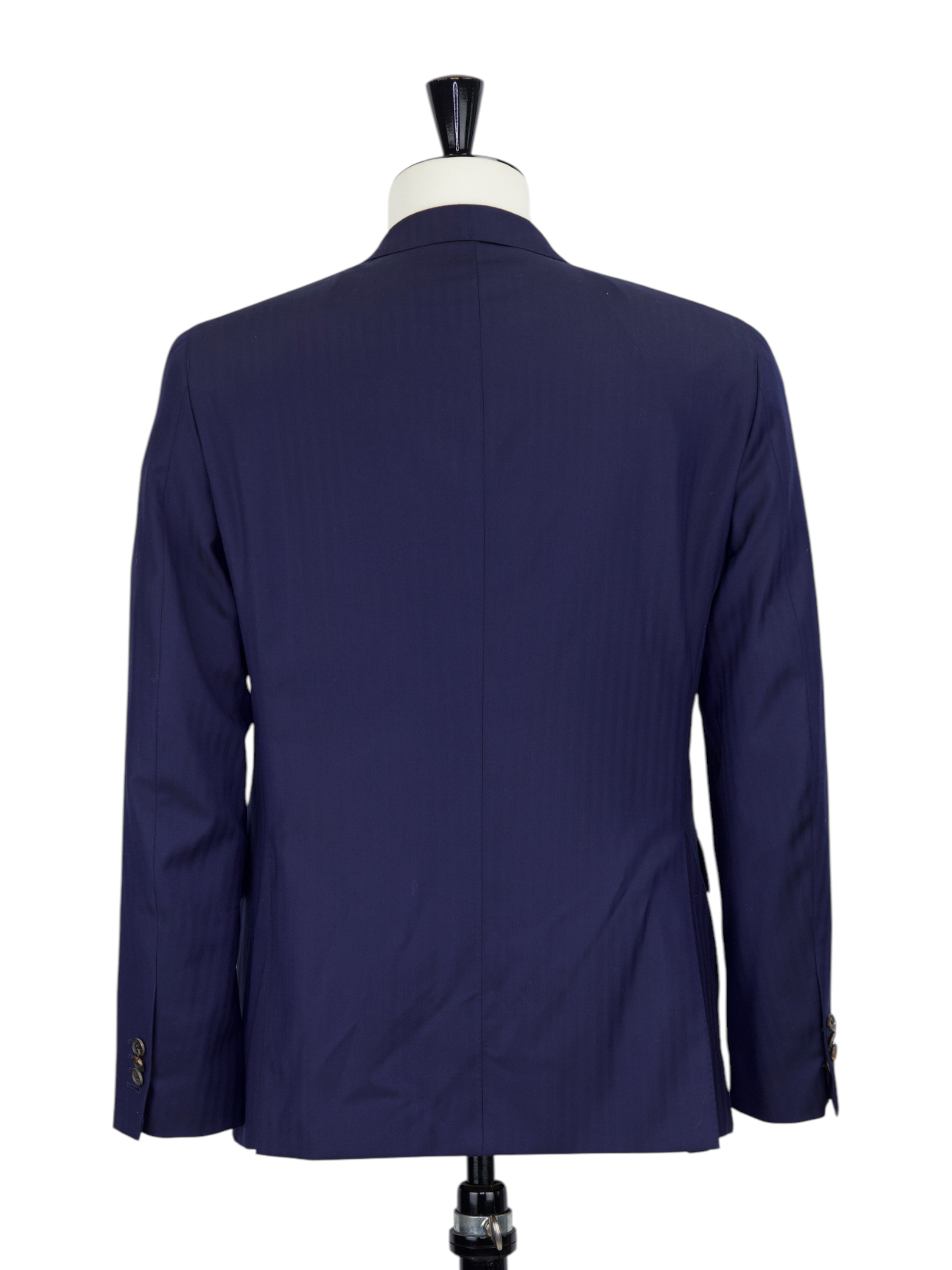 Caruso Navy Super 170's Wool & Cashmere "Cashmere Wish" Herringbone Boheme Suit + Extra Trousers